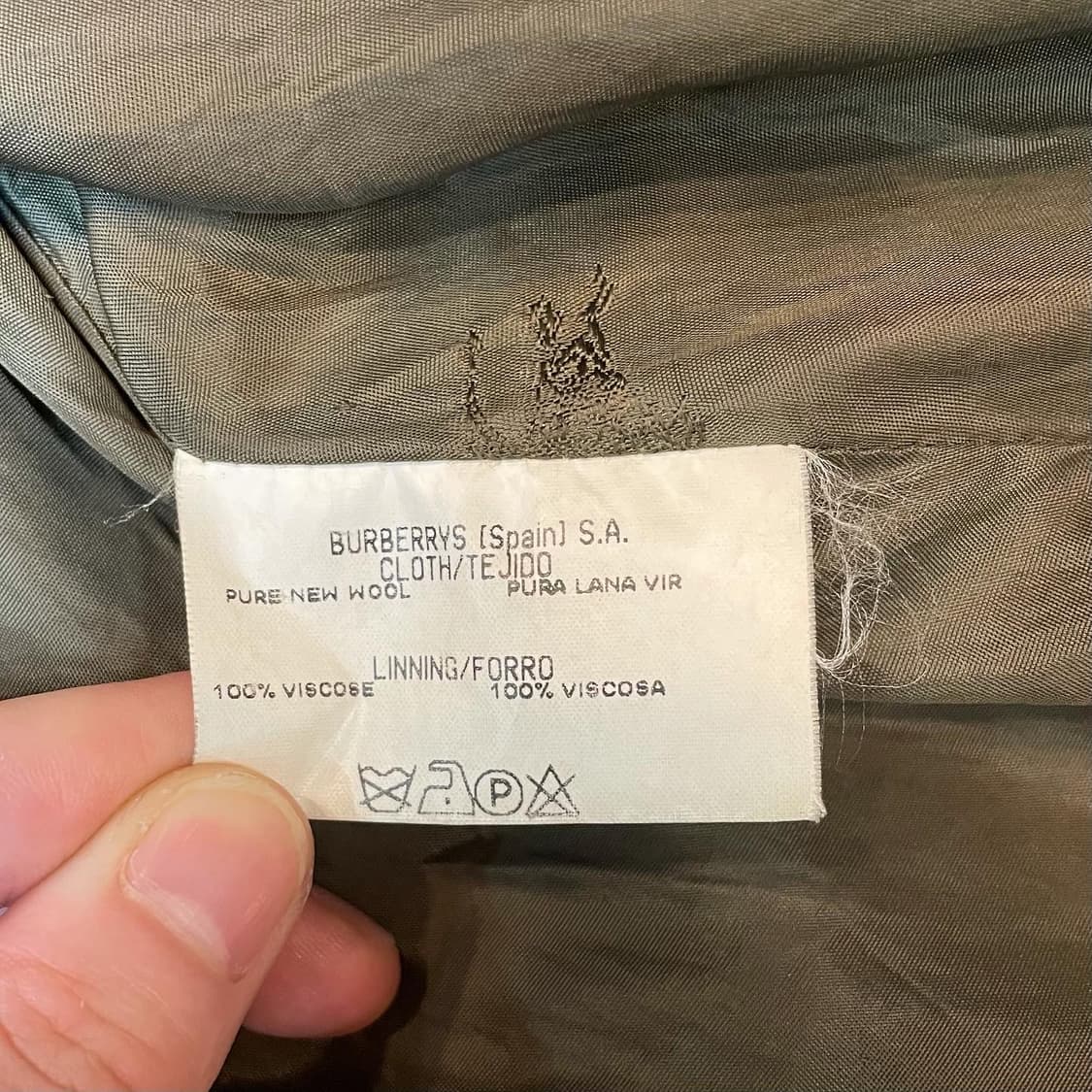 BURBERRY(버버리) 카키체크 골덴배색 울자켓(F) 상품이미지8