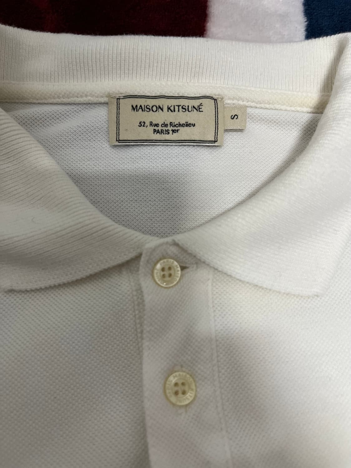 메종키츠네 더블폭스 폴로티 95 정품 상품이미지3