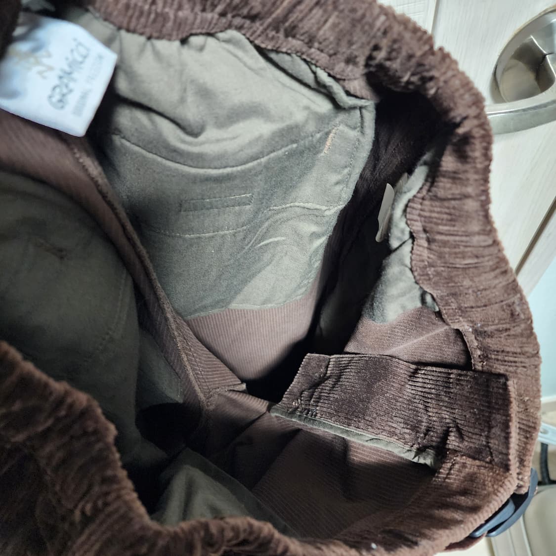 그라미치 브라운 코듀로이 벨티드 골덴 팬츠 L 상품이미지7