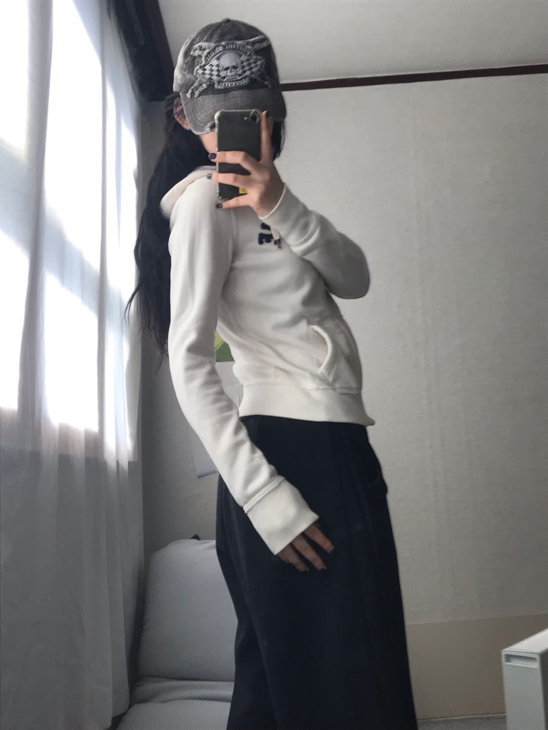 아베크롬비 아이보리 딱붙핏 후드집업 상품이미지3