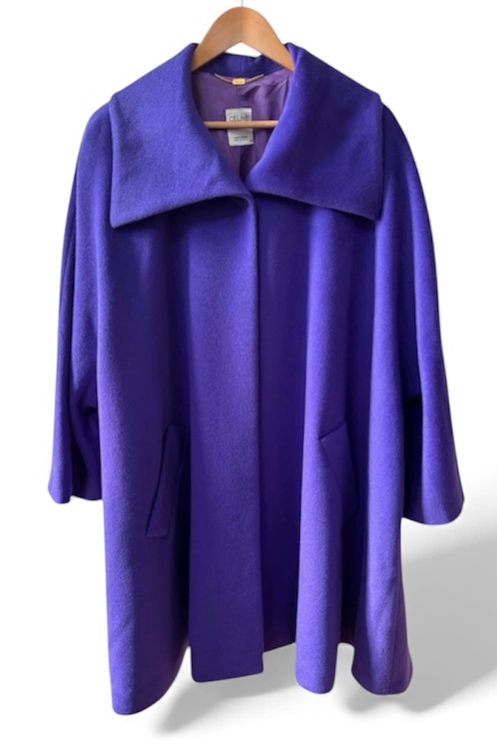 Celine Purple Wide Wool Coat 36size 상품이미지1
