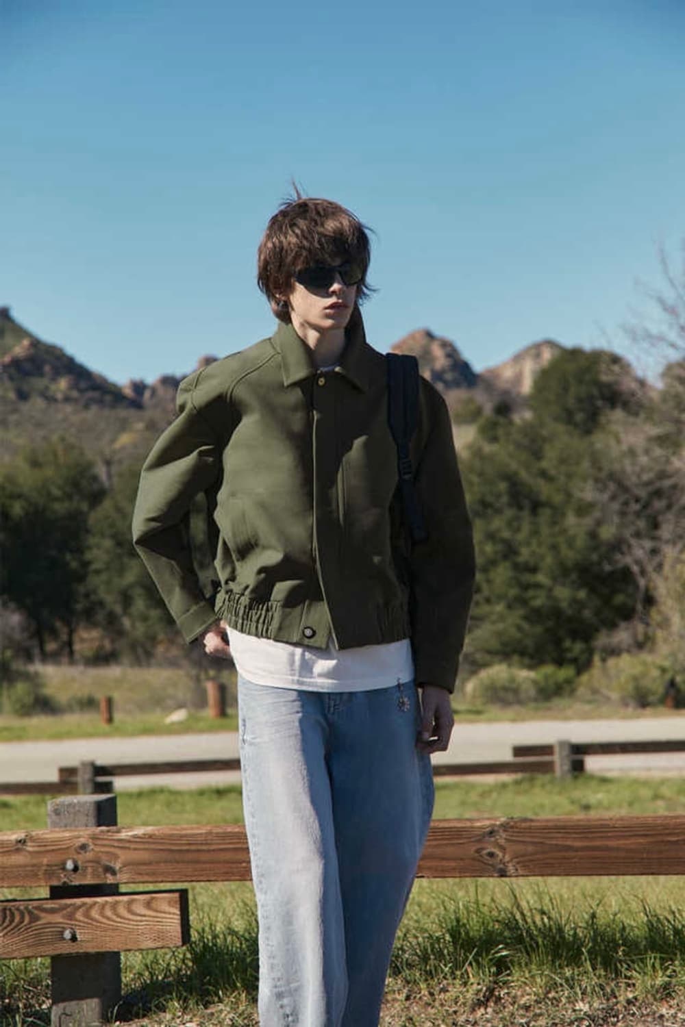 STU 크루아상 슬리브 자켓 카키 M 상품이미지2