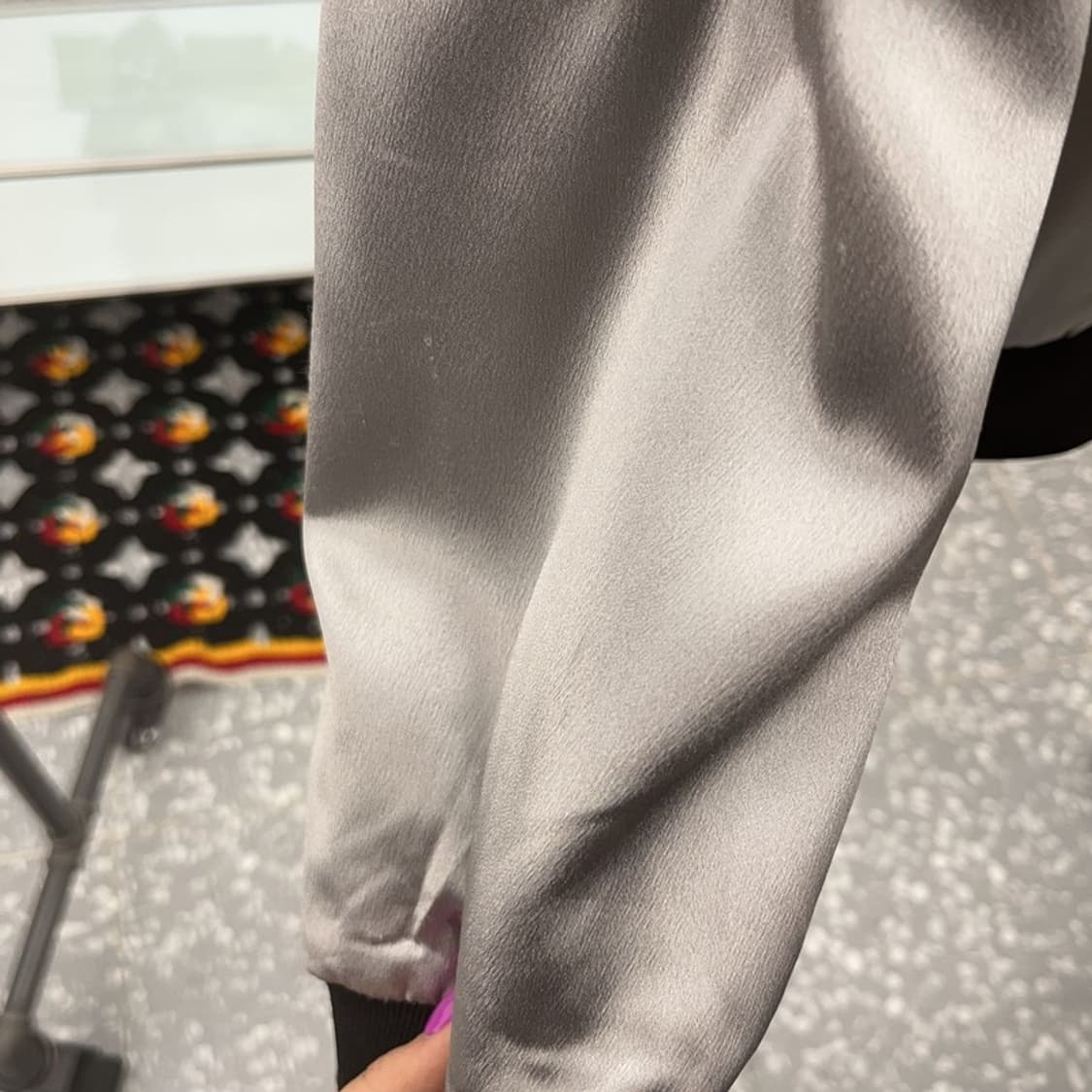 빈티지 일본풍 스카쟌 새틴 바시티 자켓 L C07177 상품이미지7