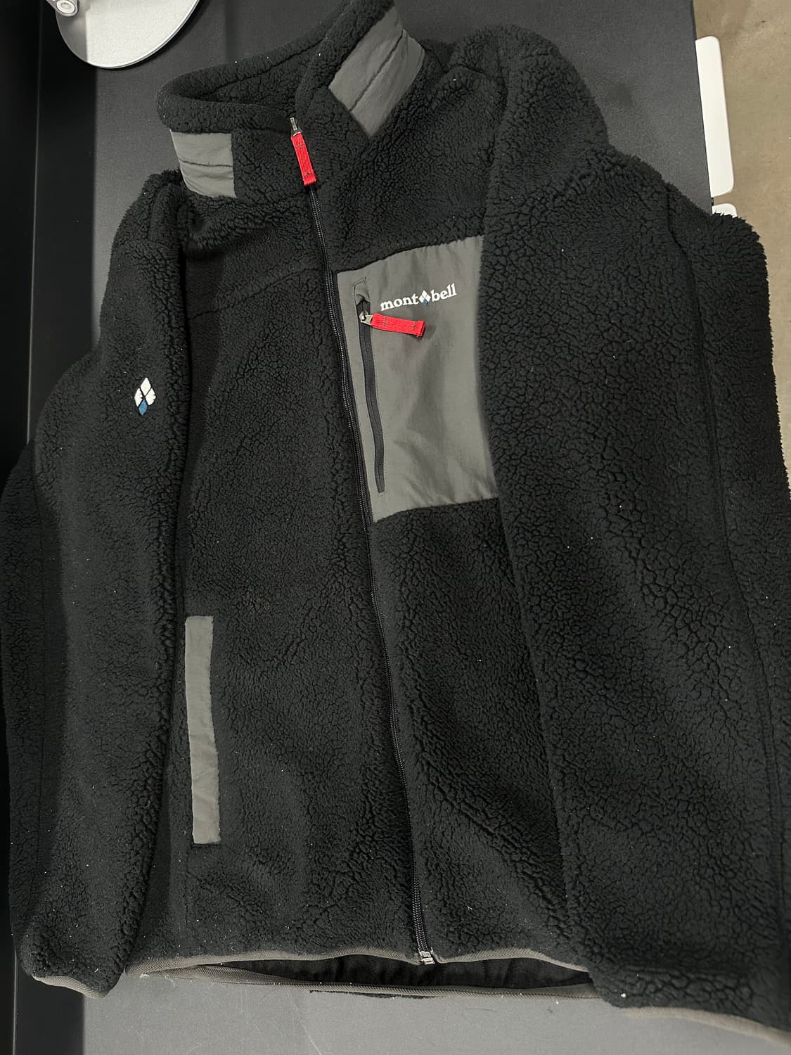 몽벨 블랙 플리스 집업 자켓 상품이미지4