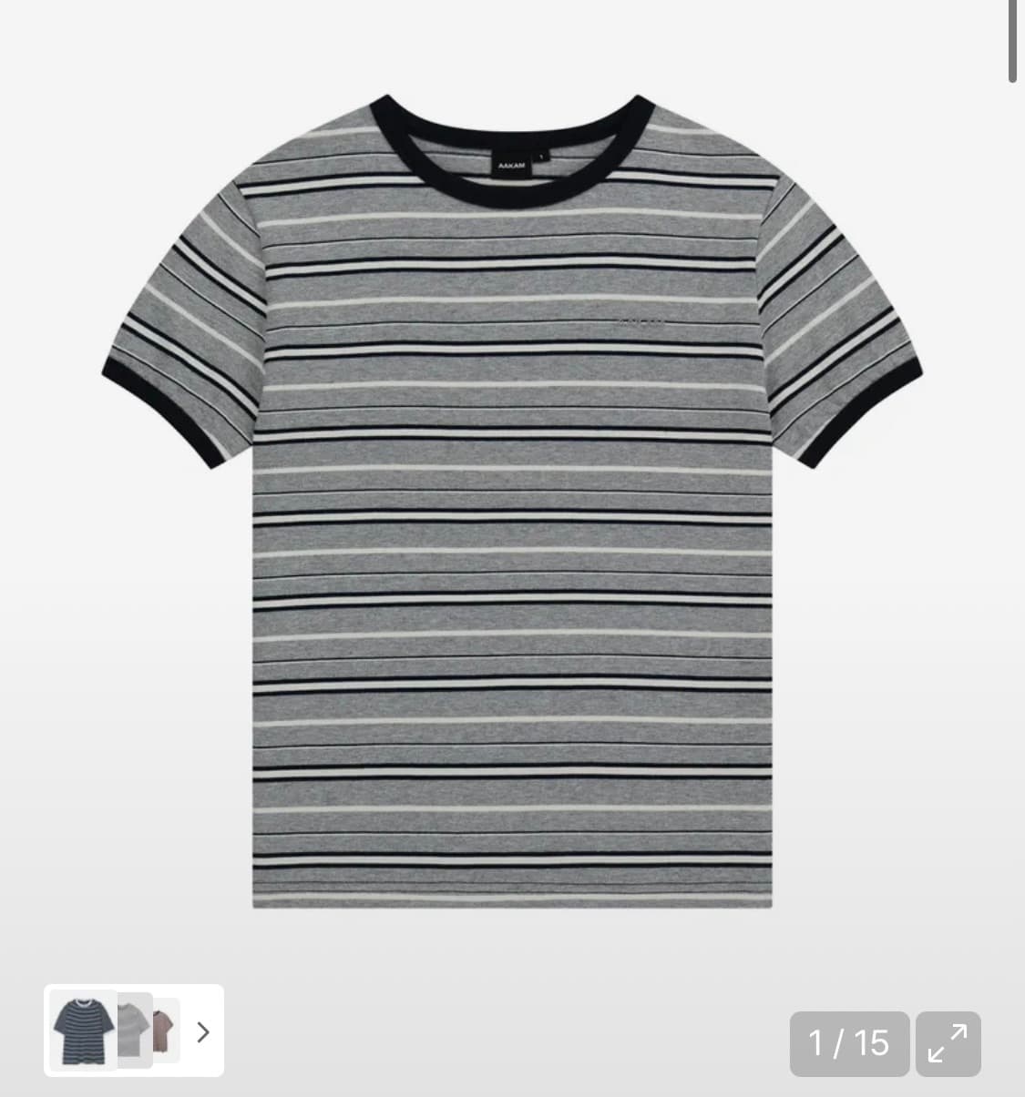 아캄 스트라이프 링거티 1사이즈 Striped Ringer Top 상품이미지1