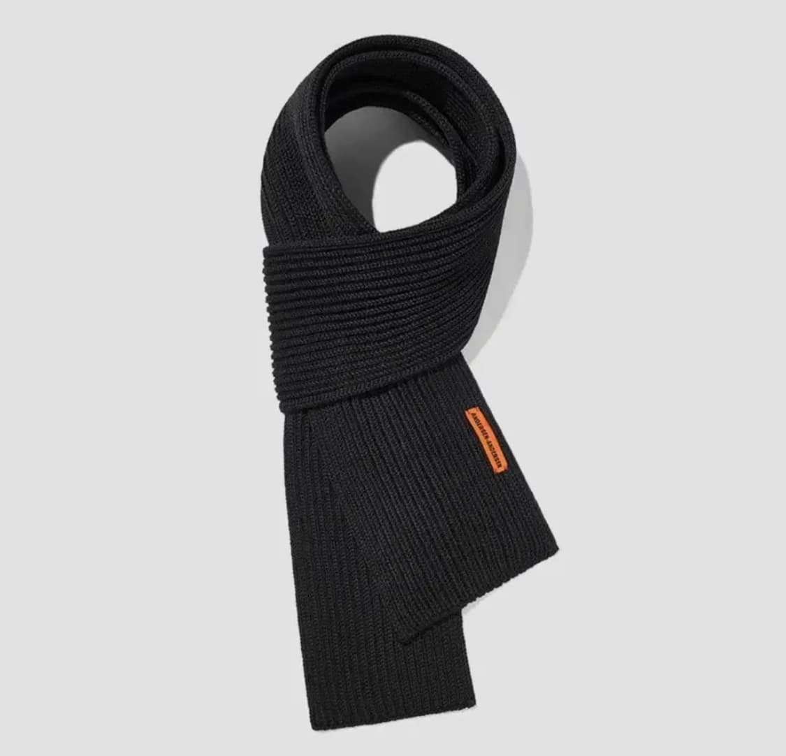 안데르센안데르센 니트 머플러 블랙 상품이미지1