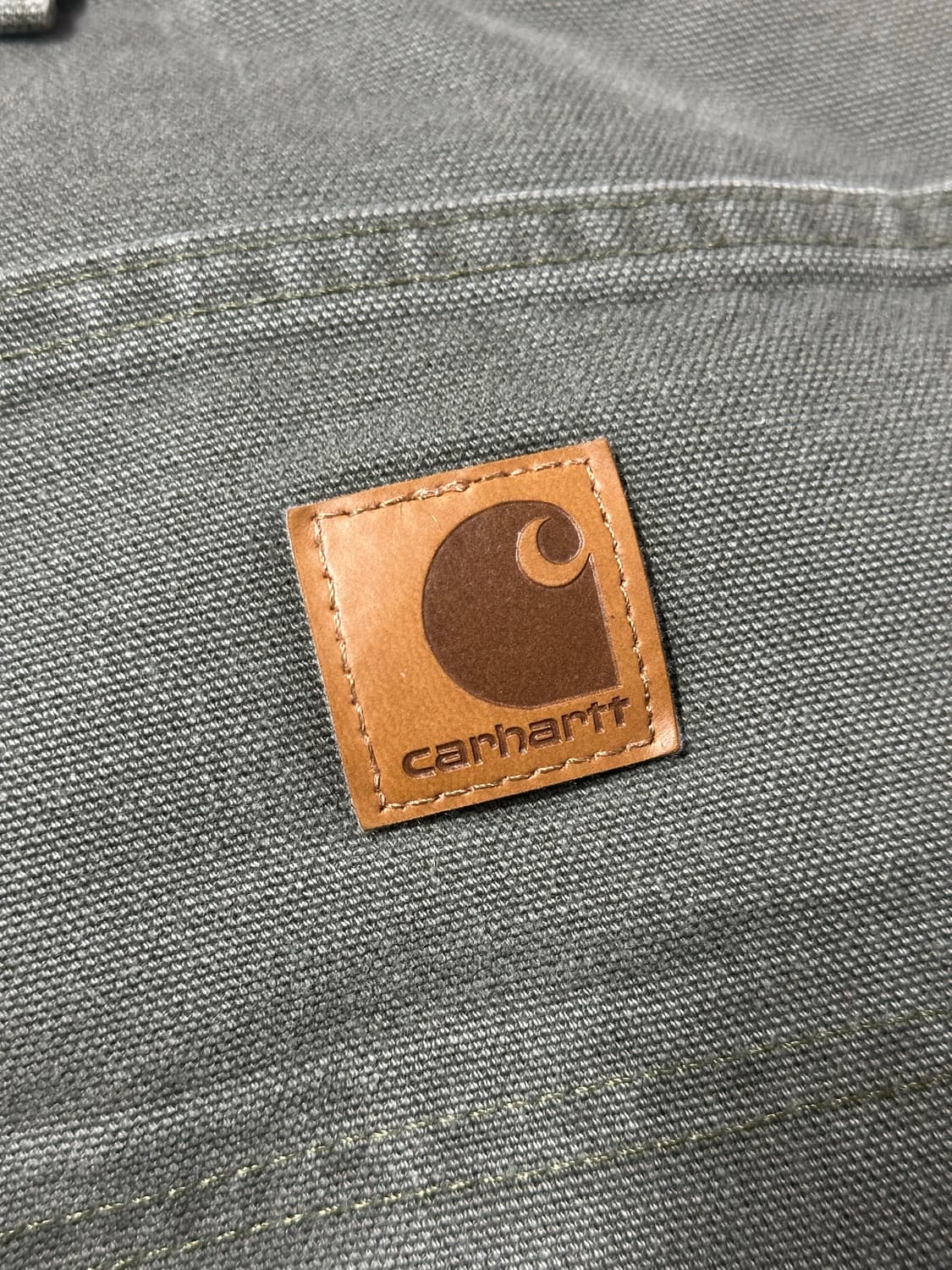 칼하트 B136 모스그린 38*34 실측 약 35-36인치 더블니 상품이미지3