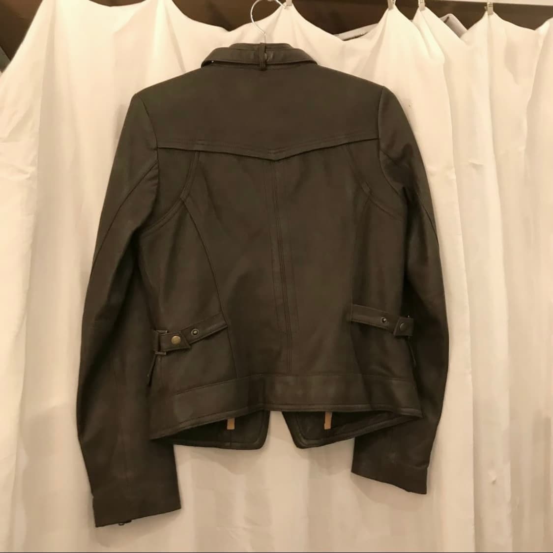 Hong Sung Wan  디자이너 램스킨 브라운 레더자켓 상품이미지5