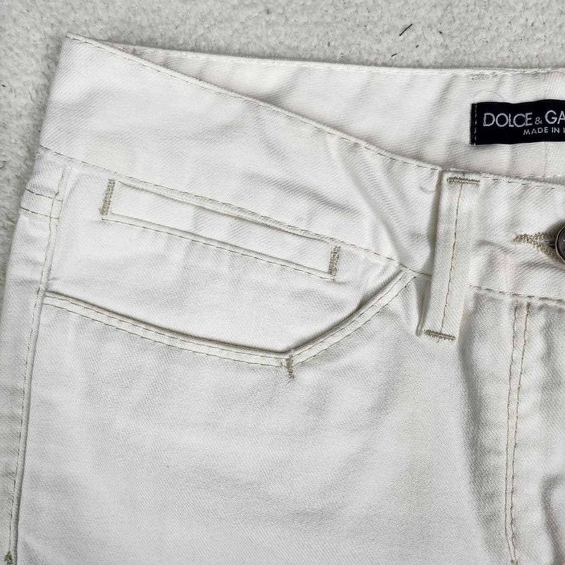 DOLCE&GABBANA 화이트 데님팬츠 Women 40 상품이미지3