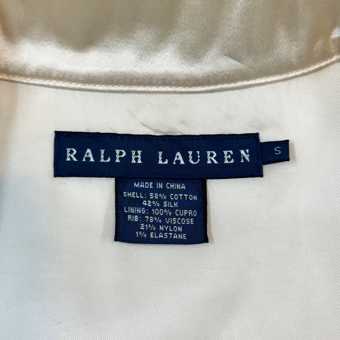 S) 폴로 랄프로렌 실크 혼방 새틴 블루종 재킷 상품이미지7