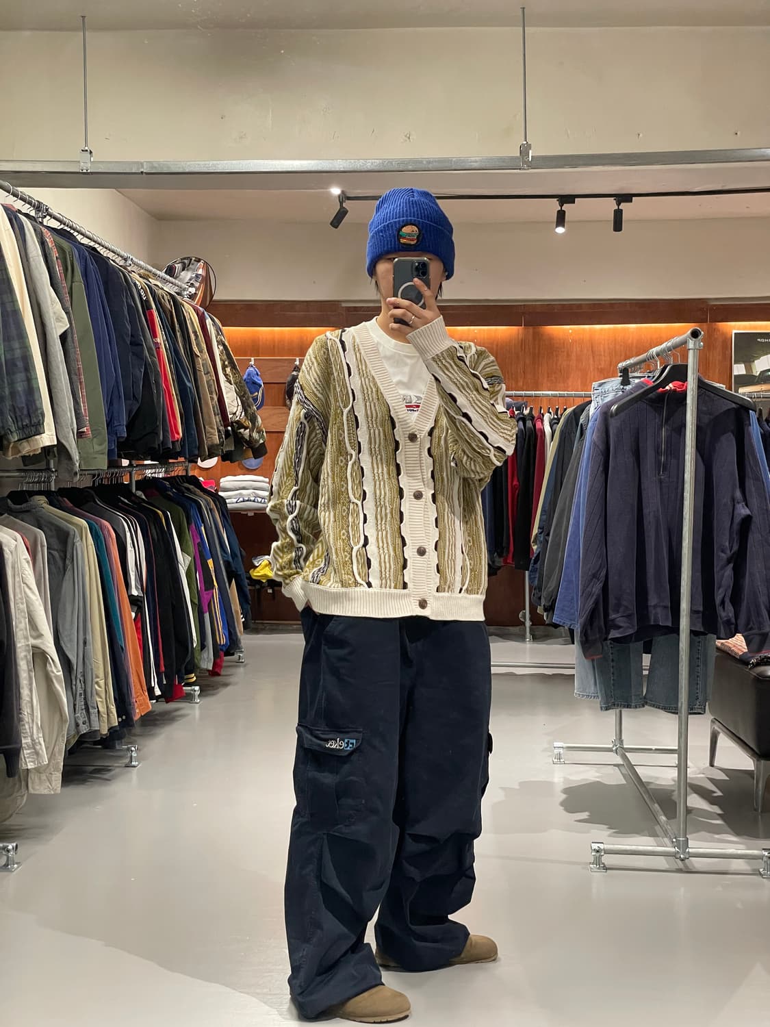 빈티지 V넥 가디건   상품이미지4