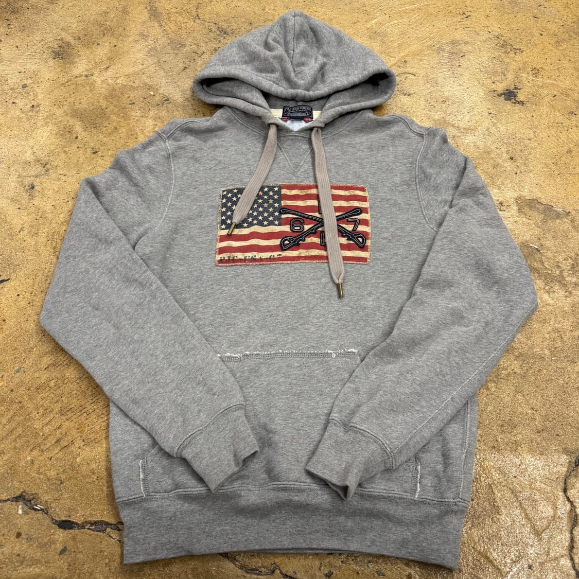 폴로 진스 폴로랄프로렌그레이 성조기 후드티  상품이미지2