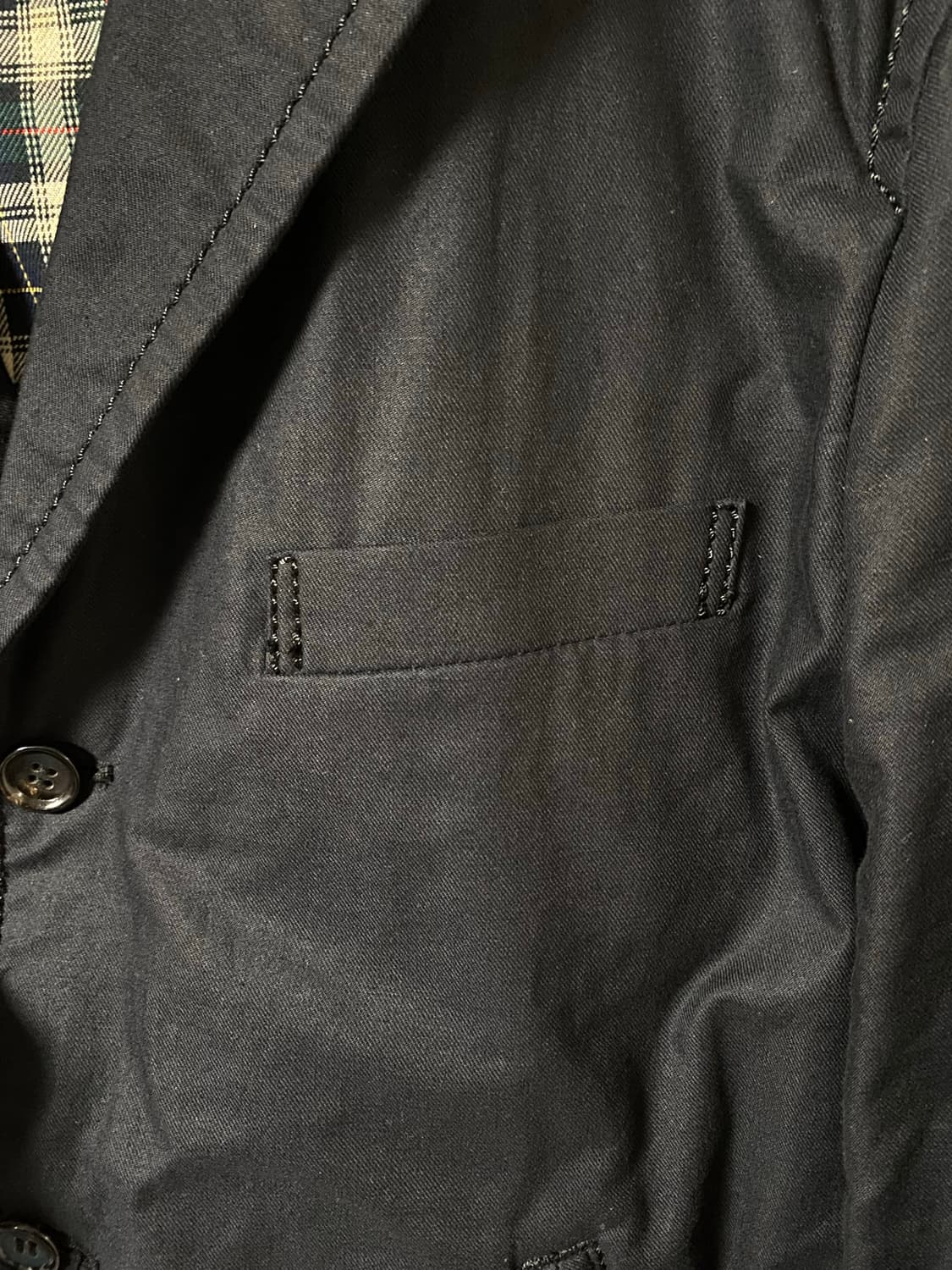 꼼데가르송 옴므 3버튼 지퍼 코튼 블레이져 M사이즈 상품이미지6