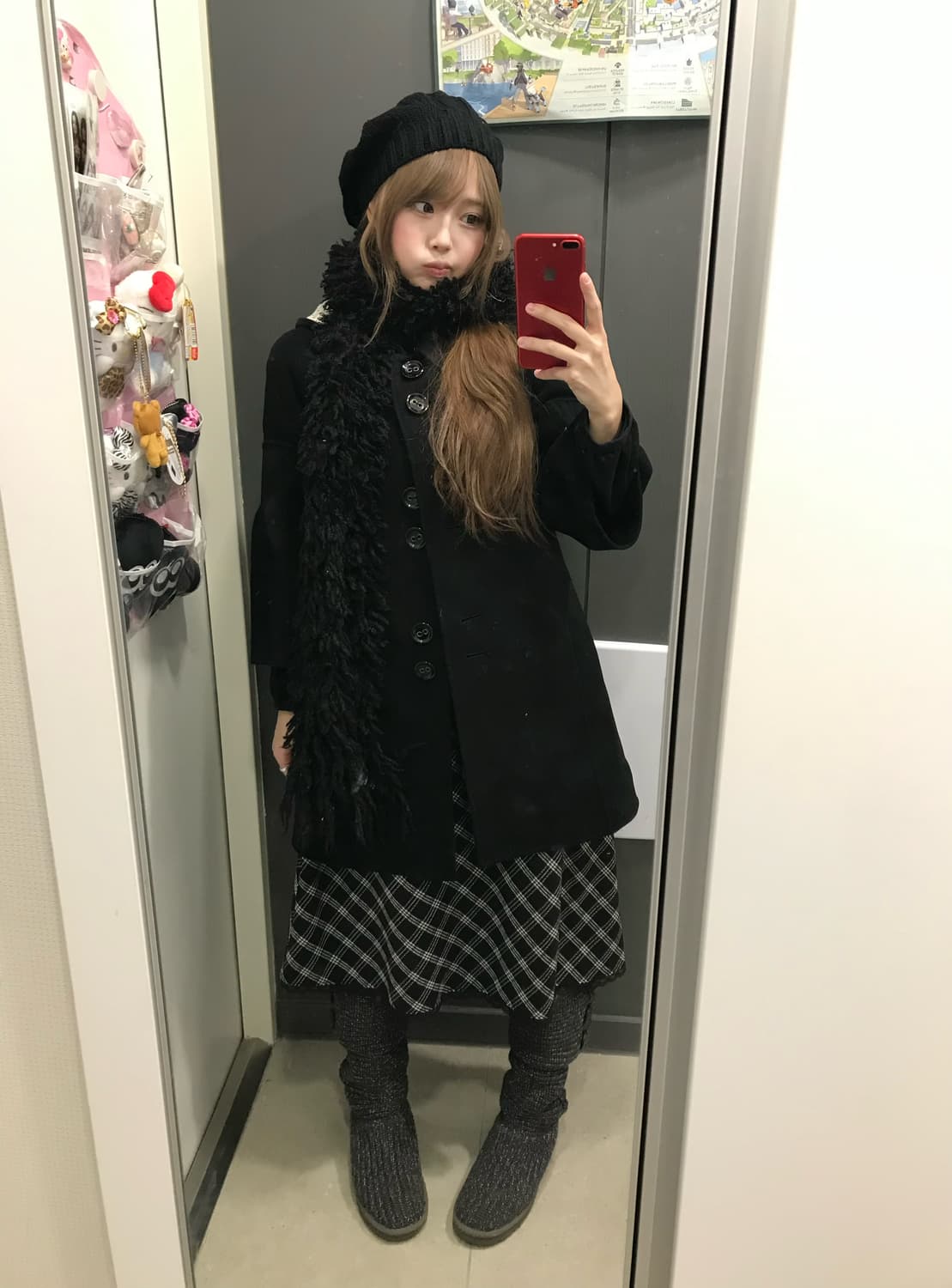 무채색 도트 니혼진 코트 코디세트 상품이미지2