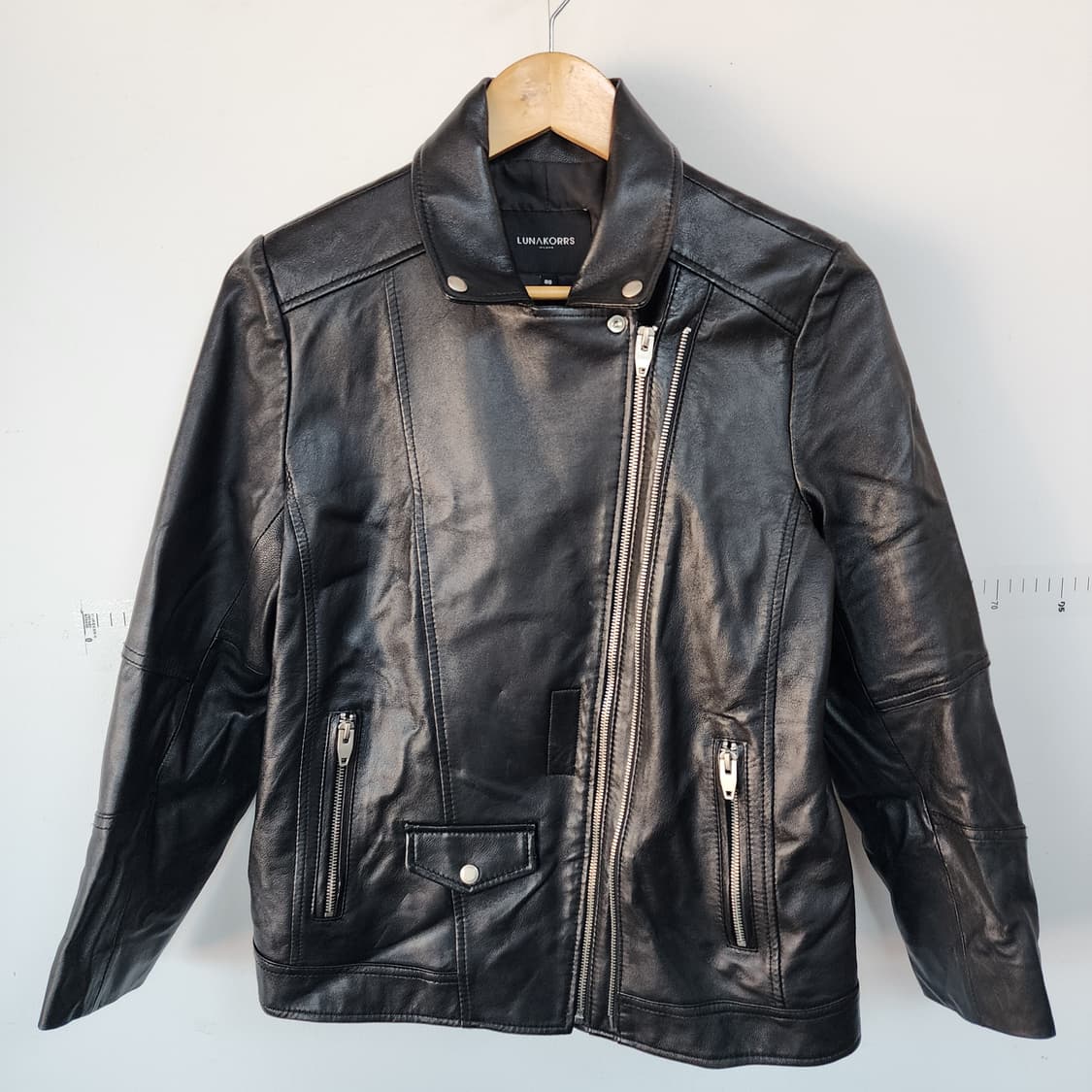 루나코어스 블랙 가죽 라이더 자켓 상품이미지3
