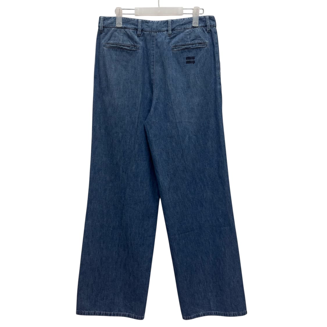 미우미우 로고 샴브레이 데님팬츠 ( 33 ) 상품이미지1