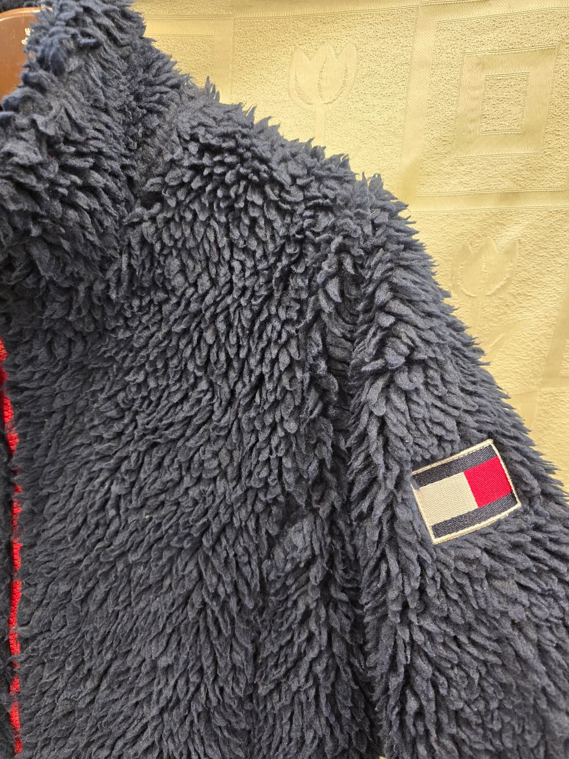 타미힐피거 네이비 뽀글이 플리스 집업 자켓 95 상품이미지3