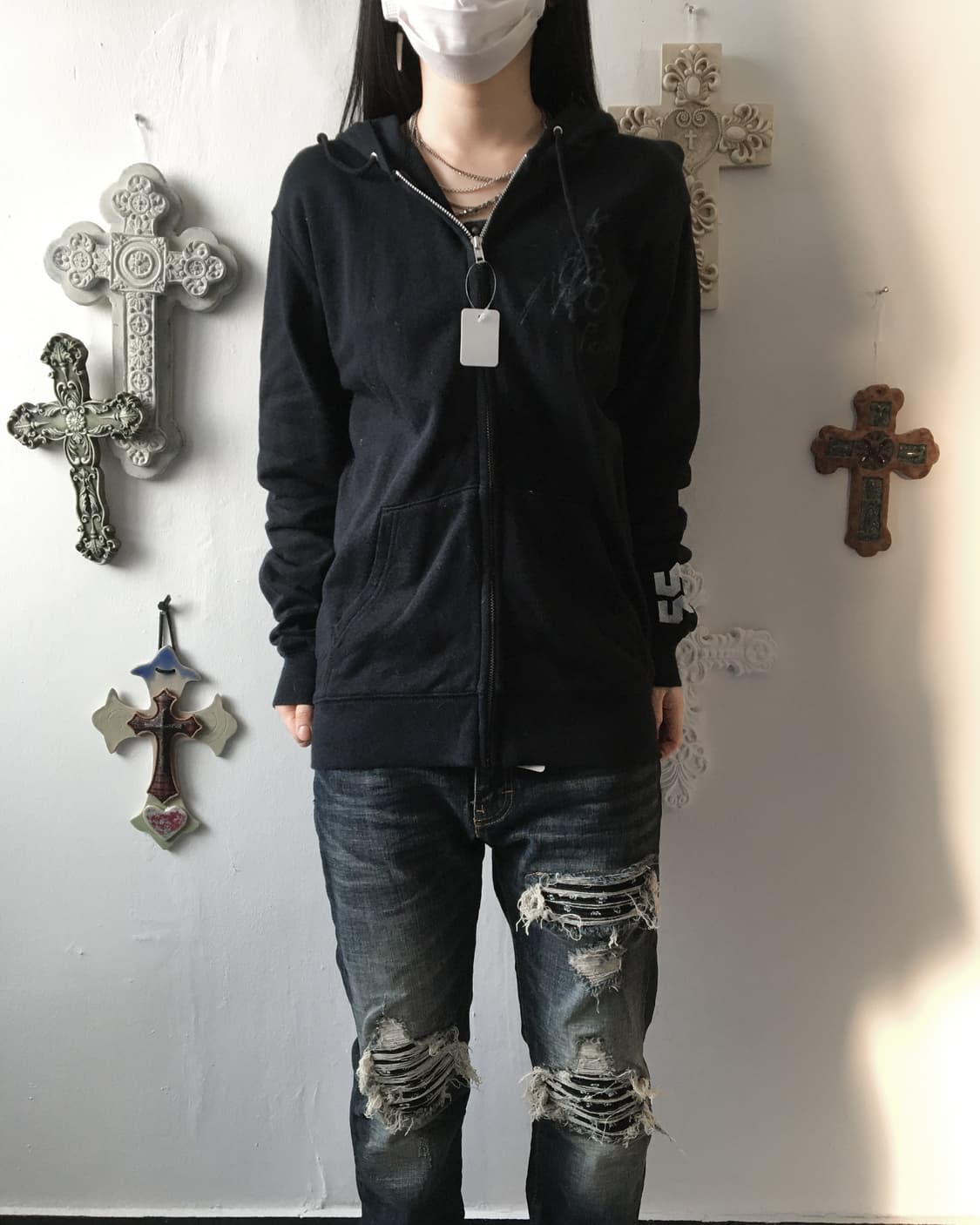 Back printing hood zip up 상품이미지6