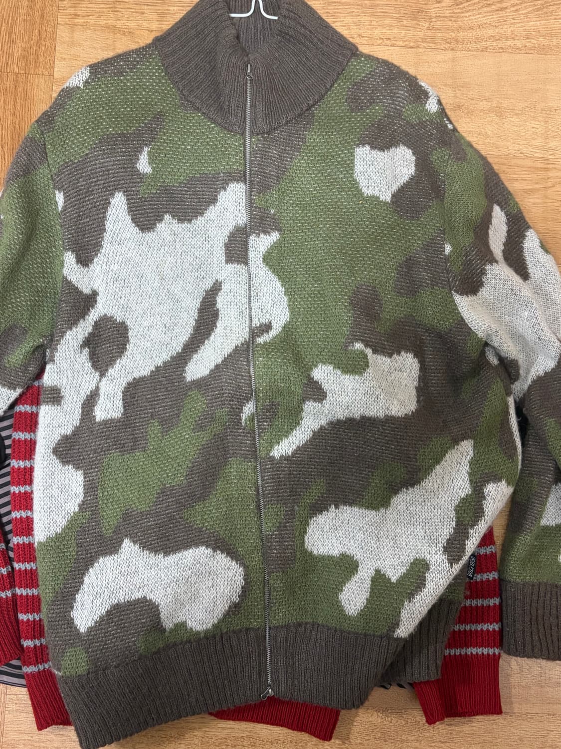 Camouflage Mohair Zip-Up Forest 상품이미지1