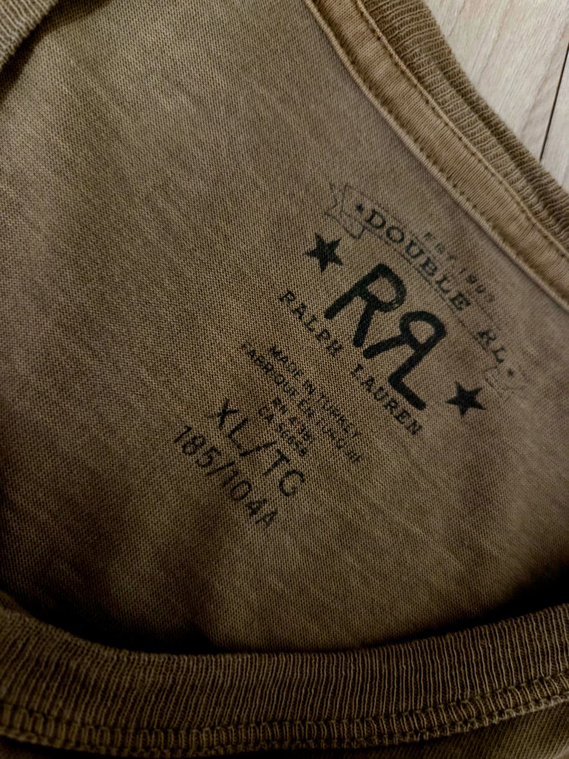 RRL 가먼트 다이 저지 그래픽 반팔 티셔츠 XL 상품이미지4