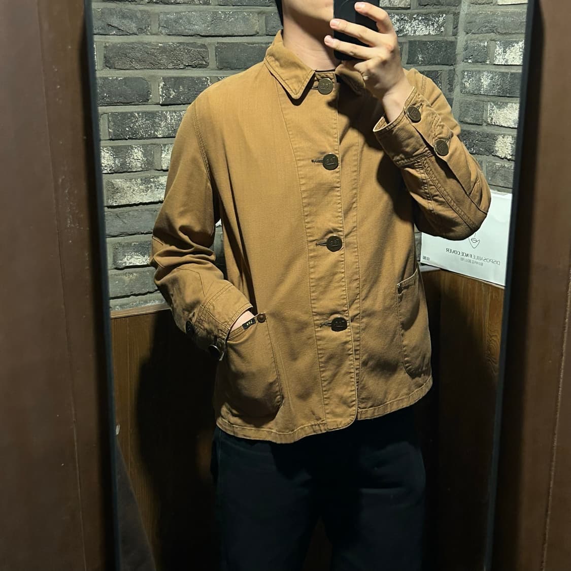 L) Lee 재팬 워크웨어 초어 자켓 커버올 브라운 상품이미지10