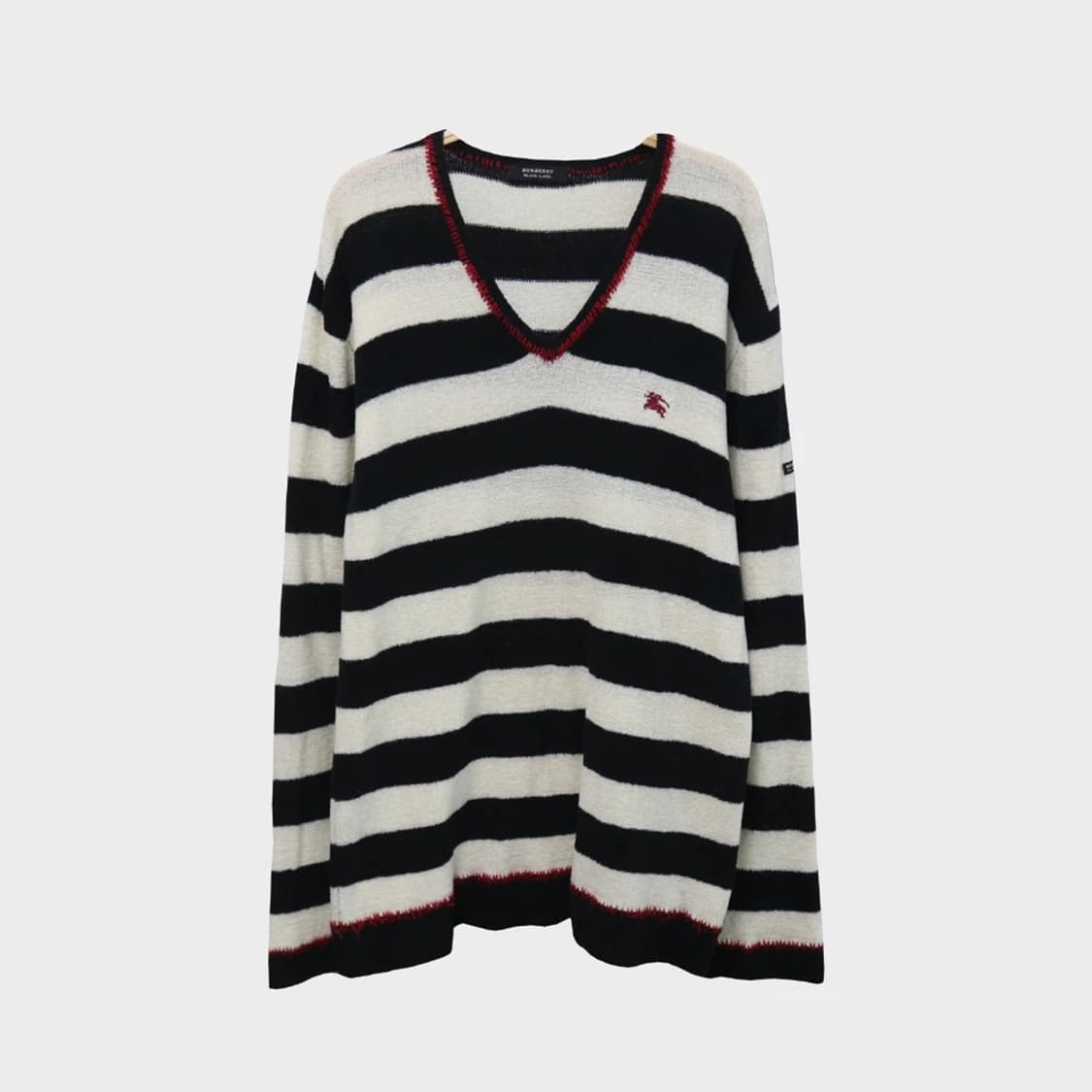 버버리 블랙라벨 스트라이프 브이넥 니트 61293 상품이미지1
