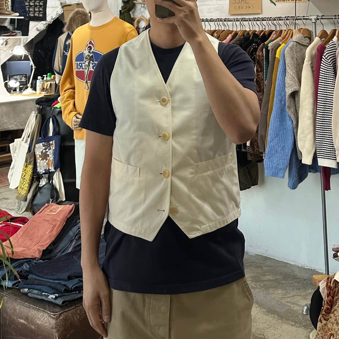 (착용컷) PRACT STYLE 클래식 베스트 (남성용 95) 상품이미지3