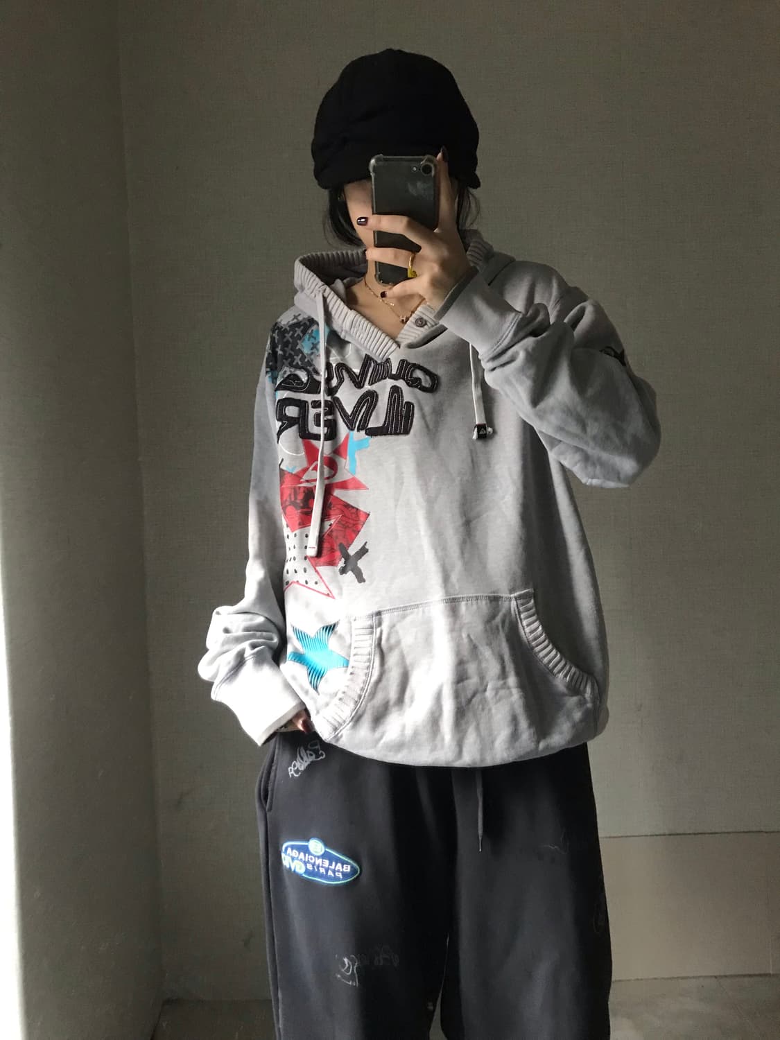 퀵실버 스타 오버핏 후드티 상품이미지3