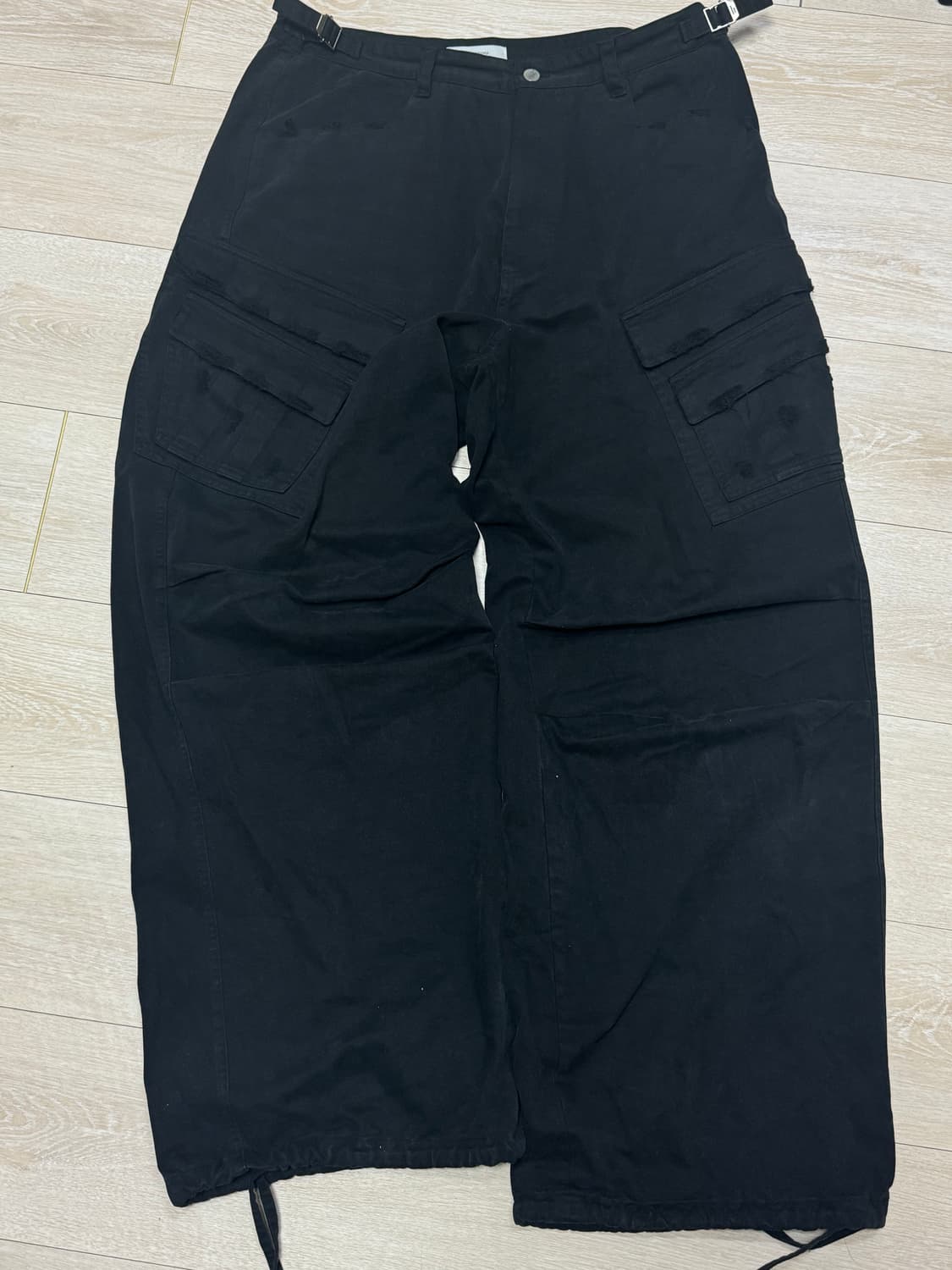 논노드 더블 포켓 카고 팬츠 빈티지 블랙 3 상품이미지4