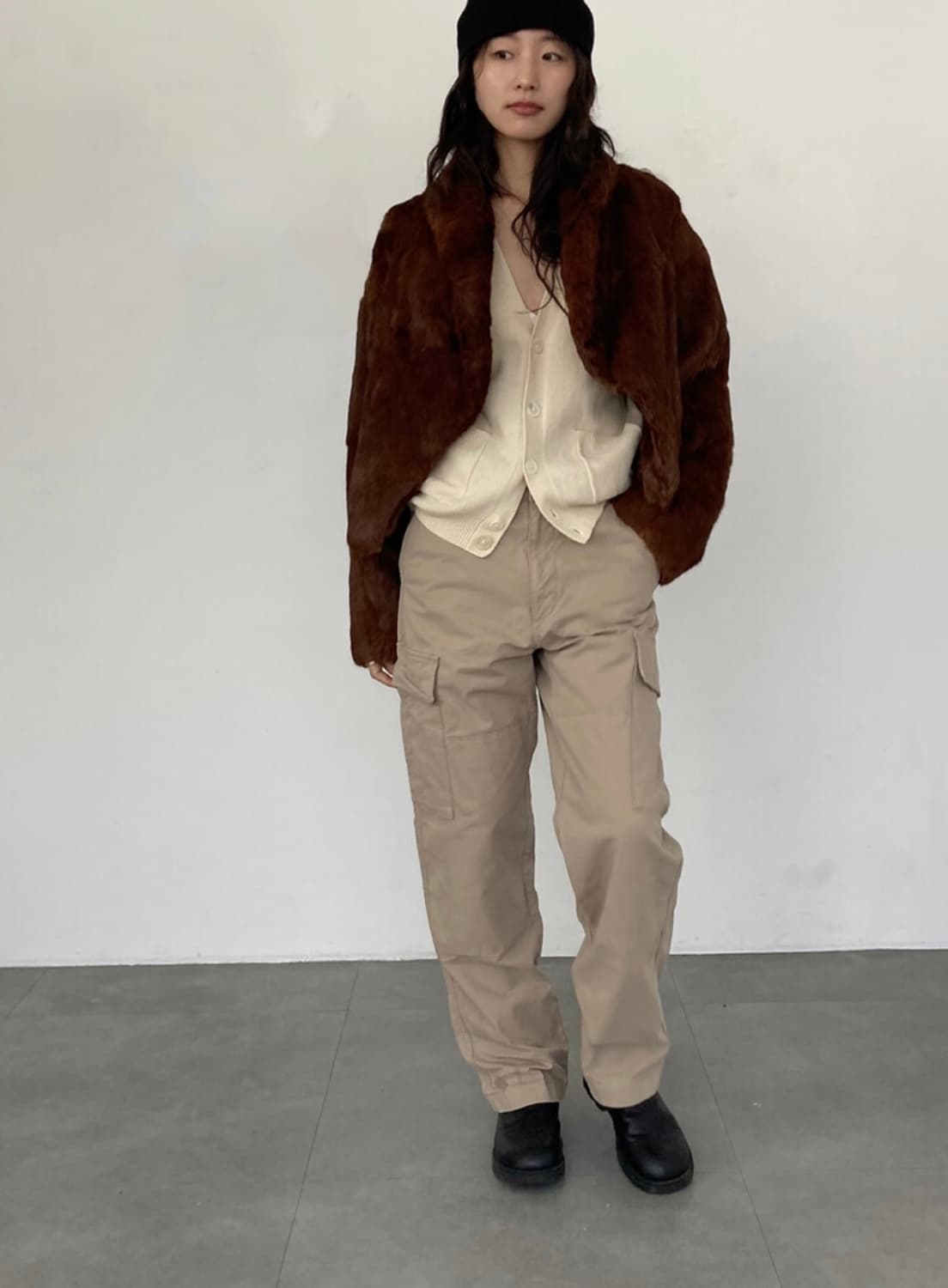 librement 베이지 코튼 카고 팬츠 상품이미지4