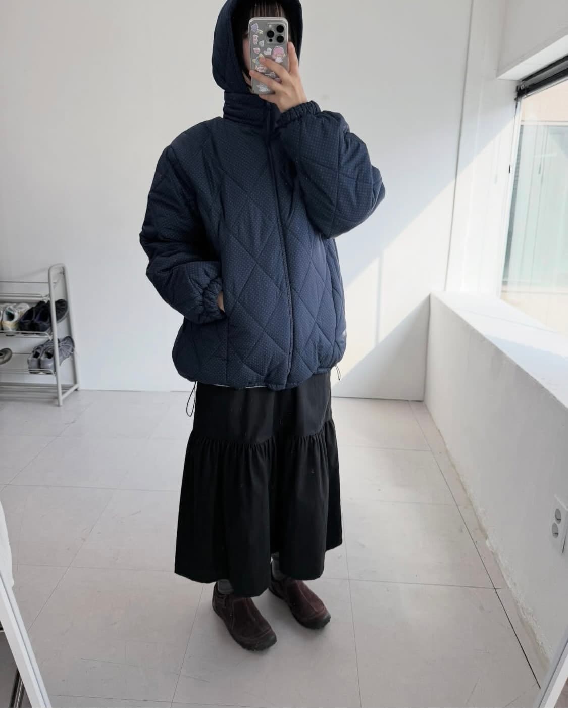 pesto HOODED QUILTED JUMPER DARK LAKE 상품이미지5