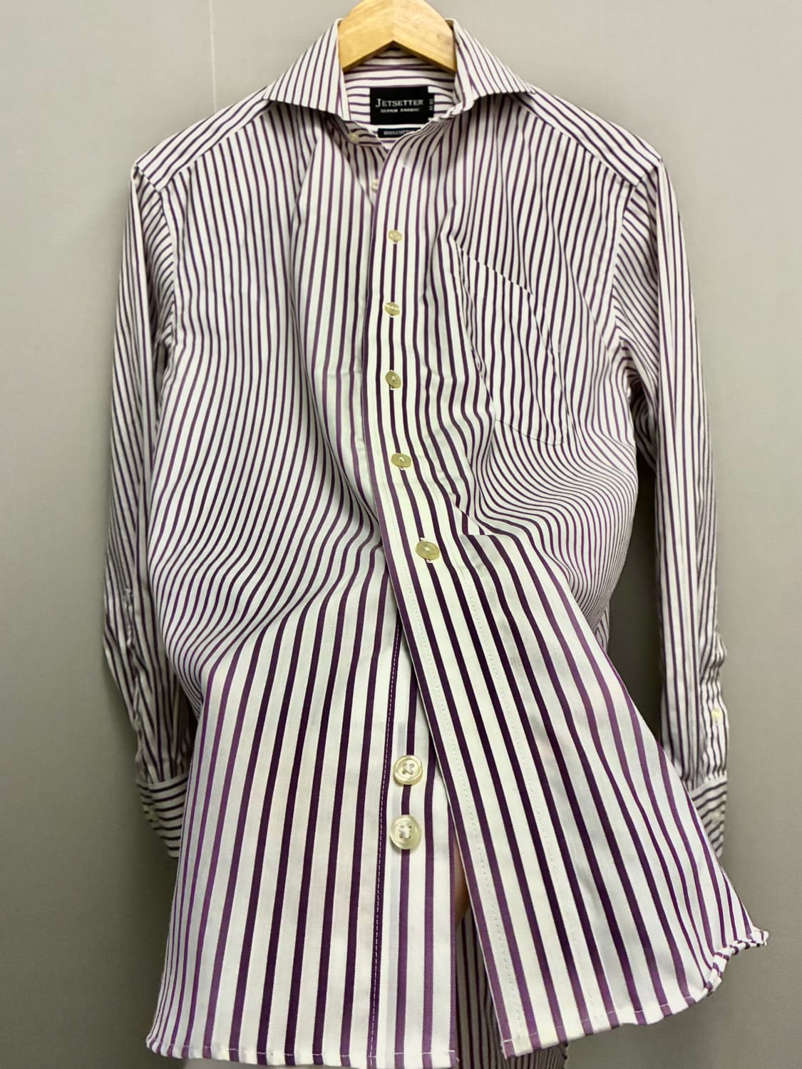 (S~M)JETSETTER 젯세터 스트라이프 와이드카라 드레스셔츠 by 상품이미지7