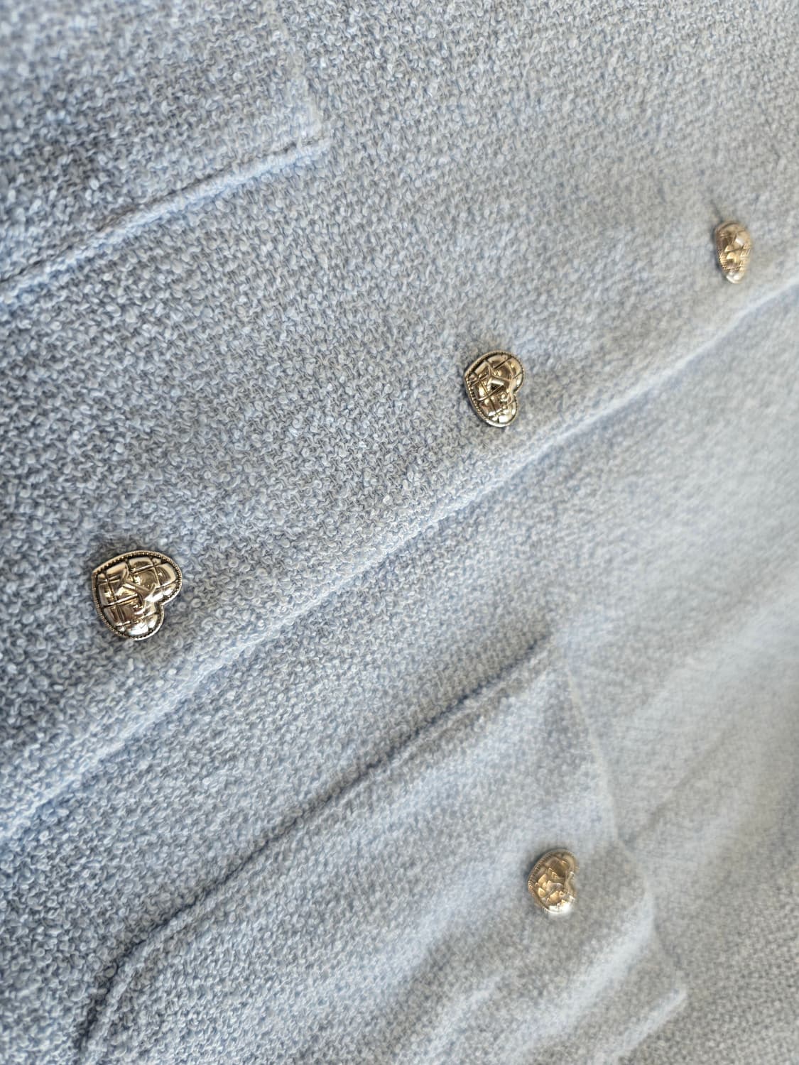 로라로라 파이핑 트위드 자켓 스카이블루 F 상품이미지8