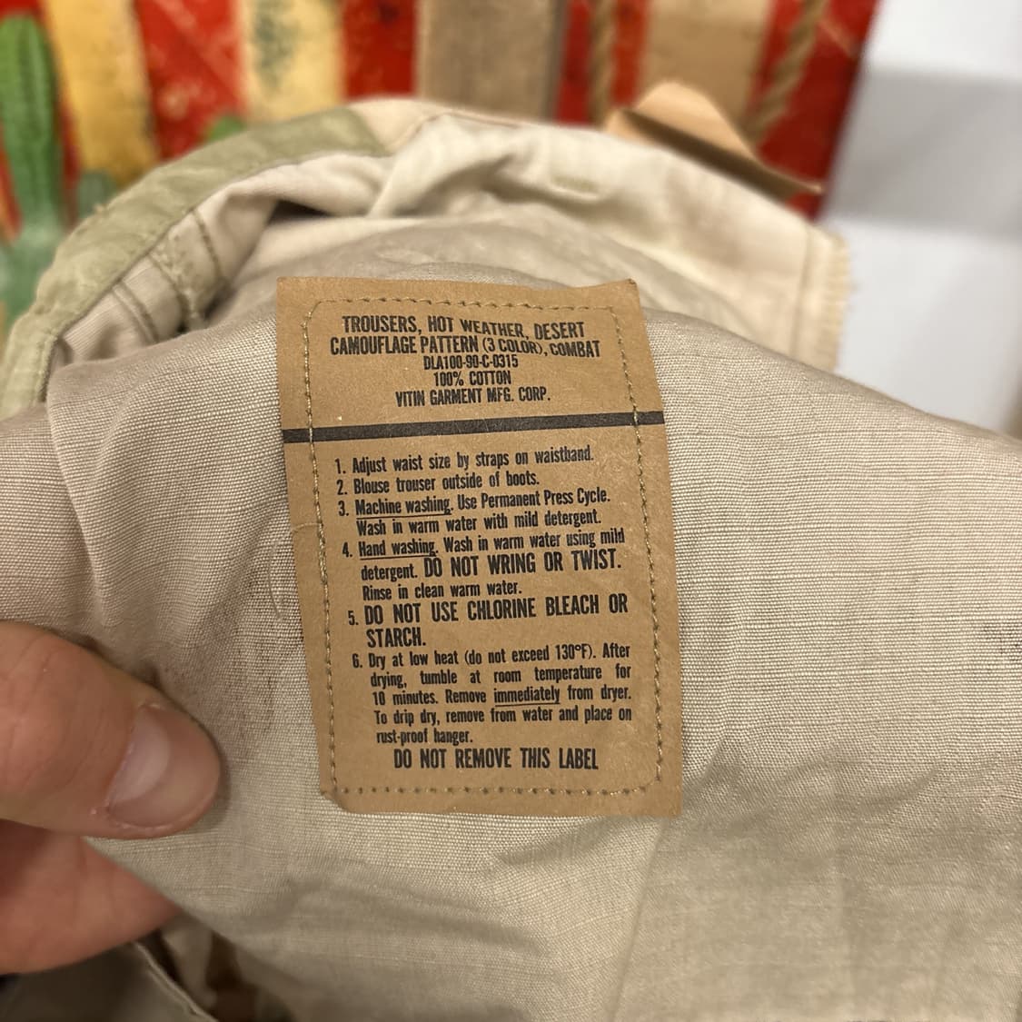 90s 오리지널 밀리터리 미육군 데저트카모 BDU 카고팬츠 N948 상품이미지10