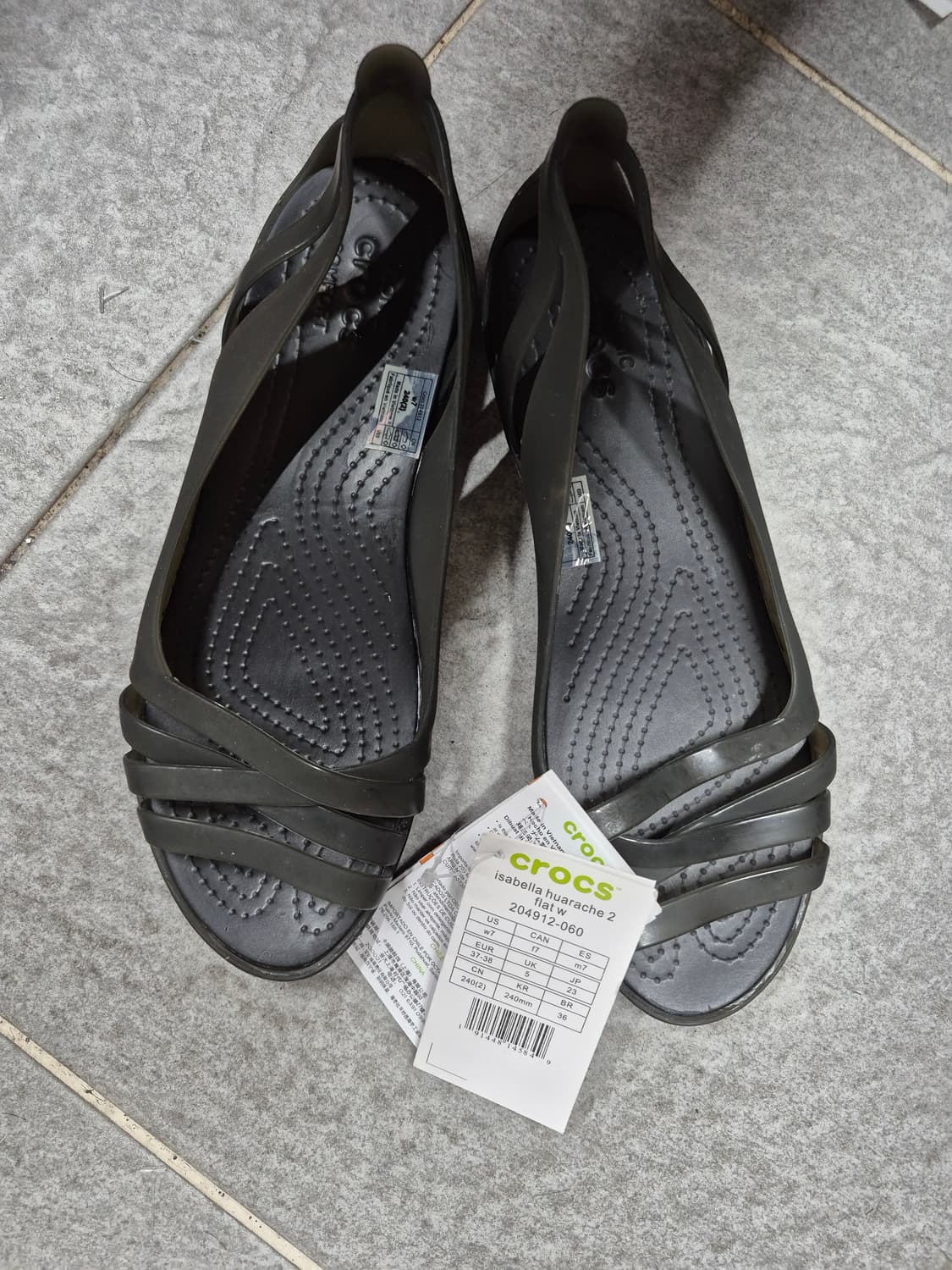 택새 크록스 후라체2 플랫 젤리슈즈 상품이미지1