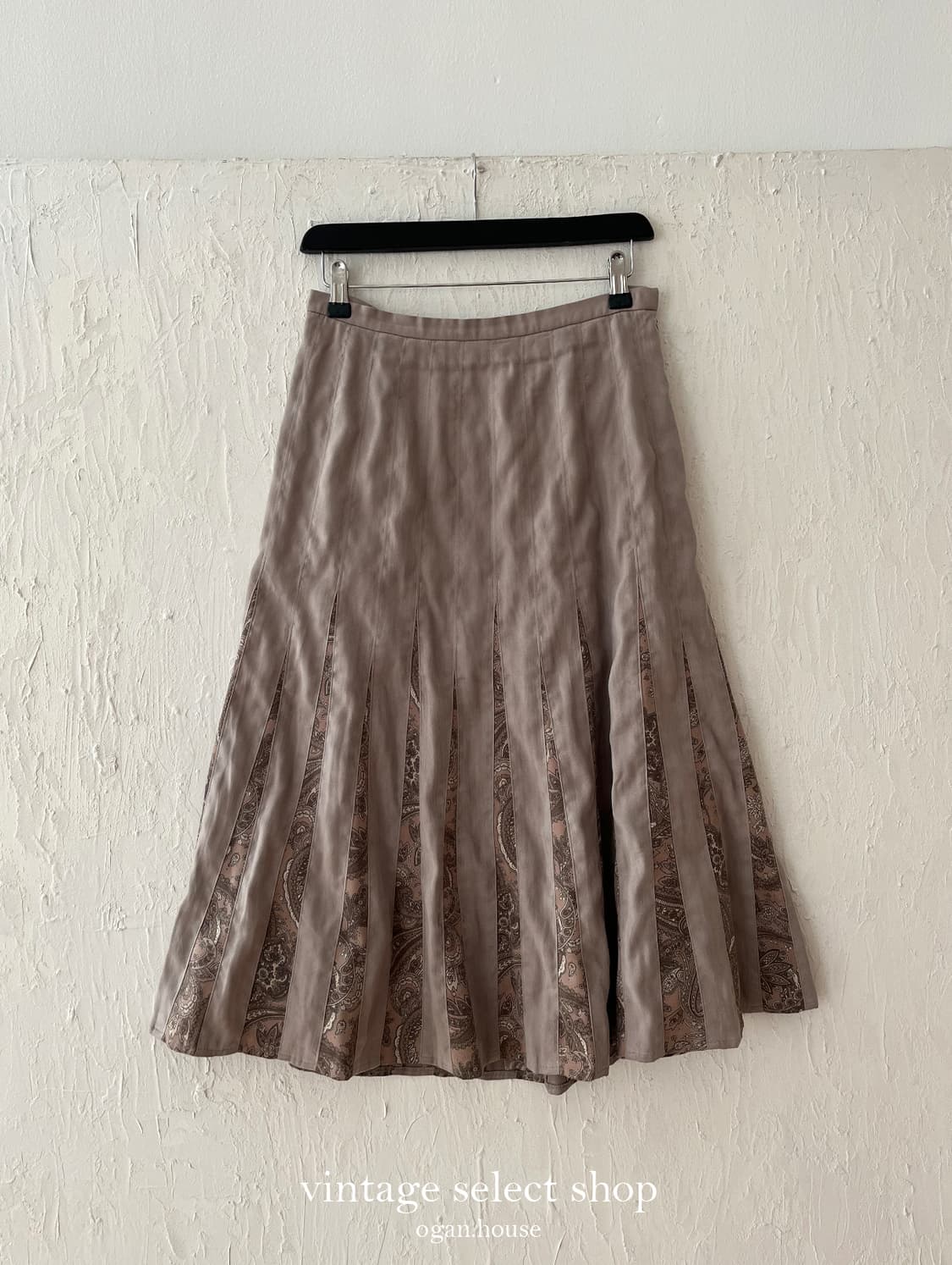 vintage paisley pleats skirt 상품이미지5