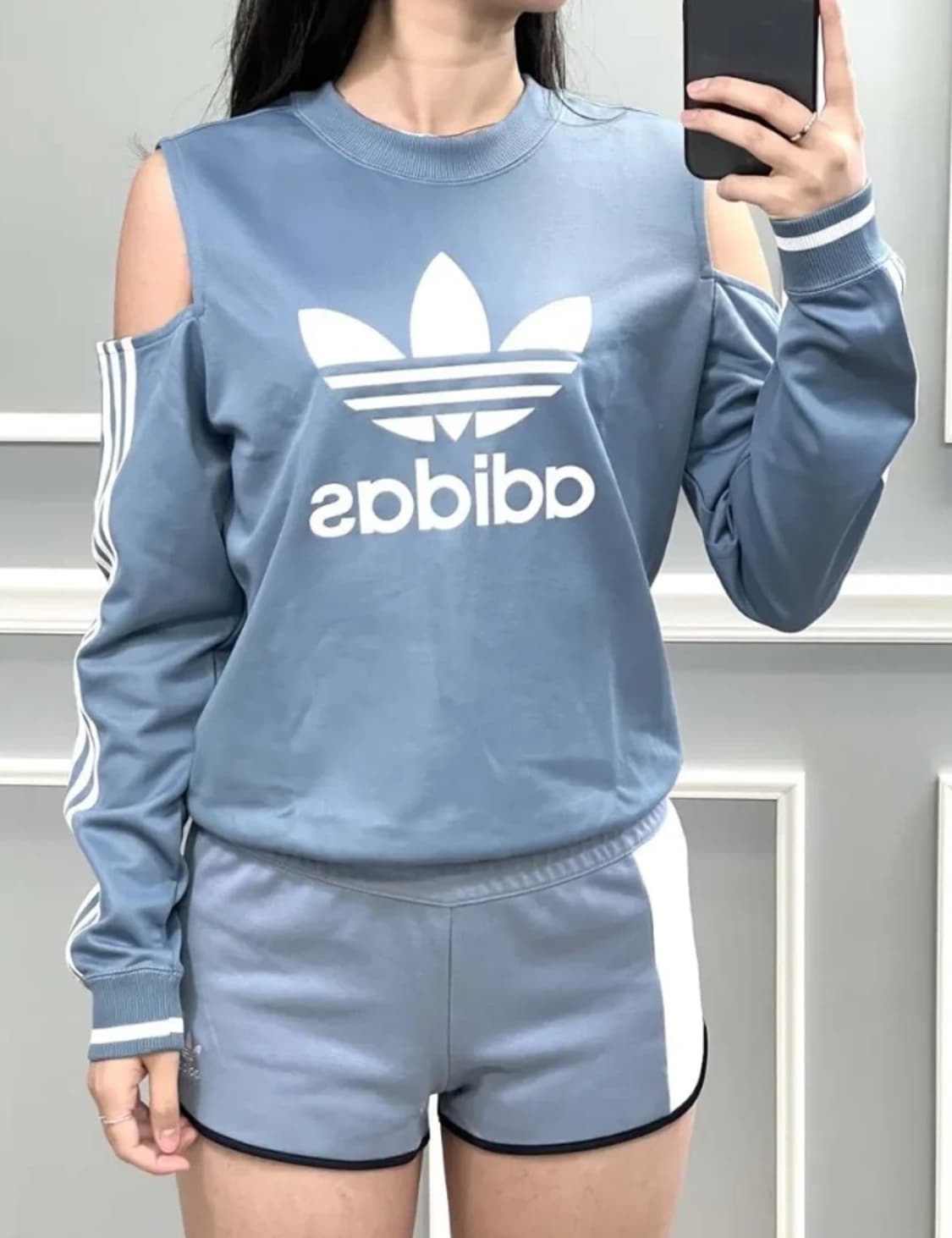 아디다스 콜드 숄더 트레포일 스웻셔츠~55 상품이미지1