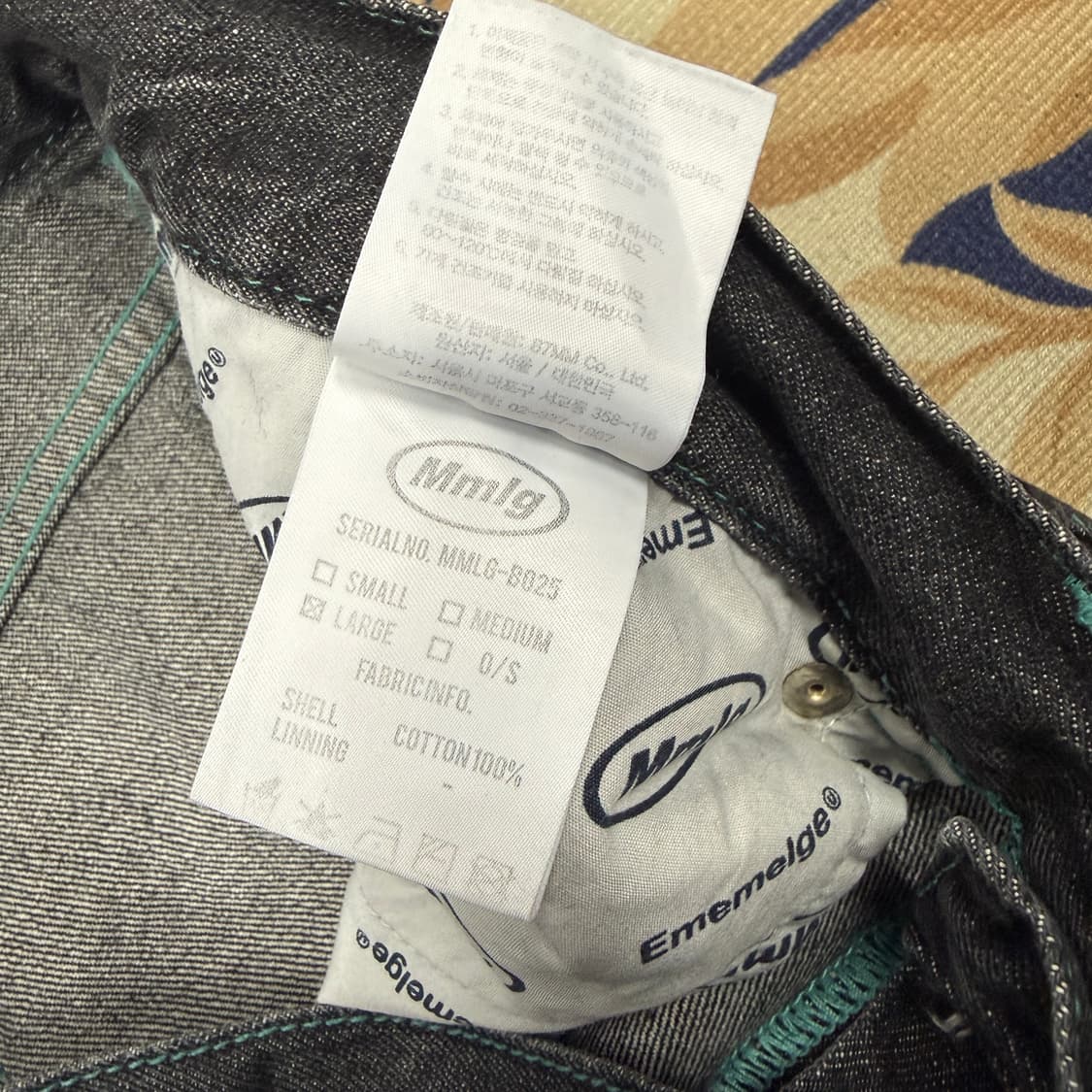 (M)엠엠엘지MMLG 흑청 데님팬츠 상품이미지5