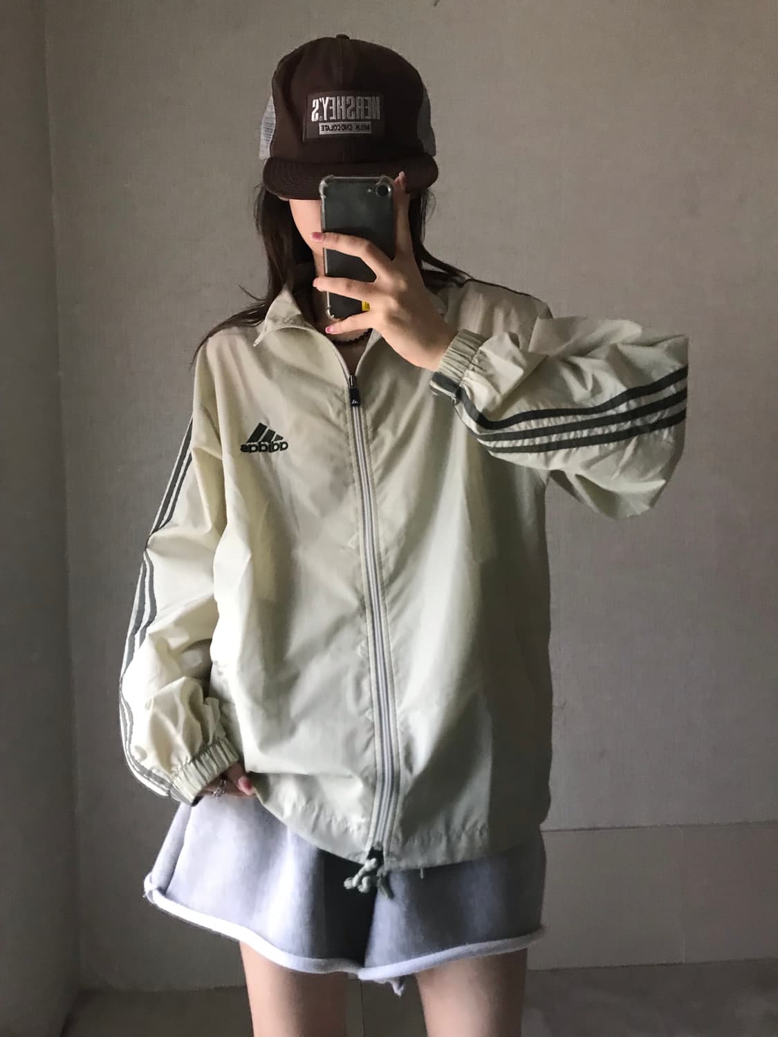 아디다스 카키베이지 90s 바람막이 상품이미지6