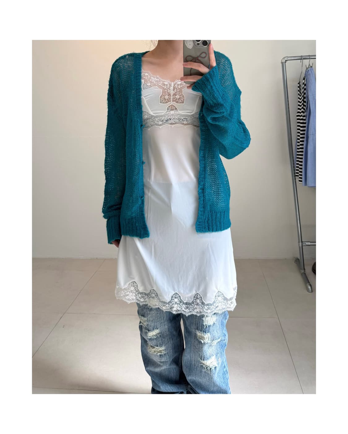 빈티지 레이스 레이어드 원피스 상품이미지4