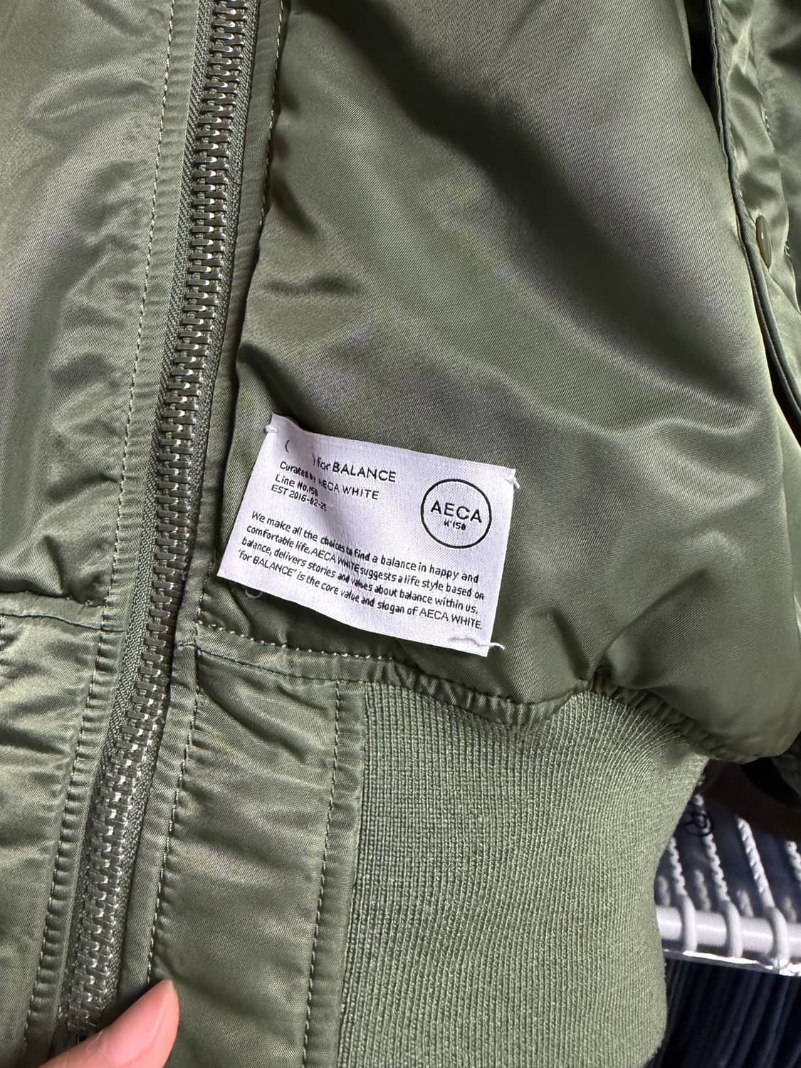 알파인더스트리 에이카화이트 콜랍 MA-1 상품이미지7