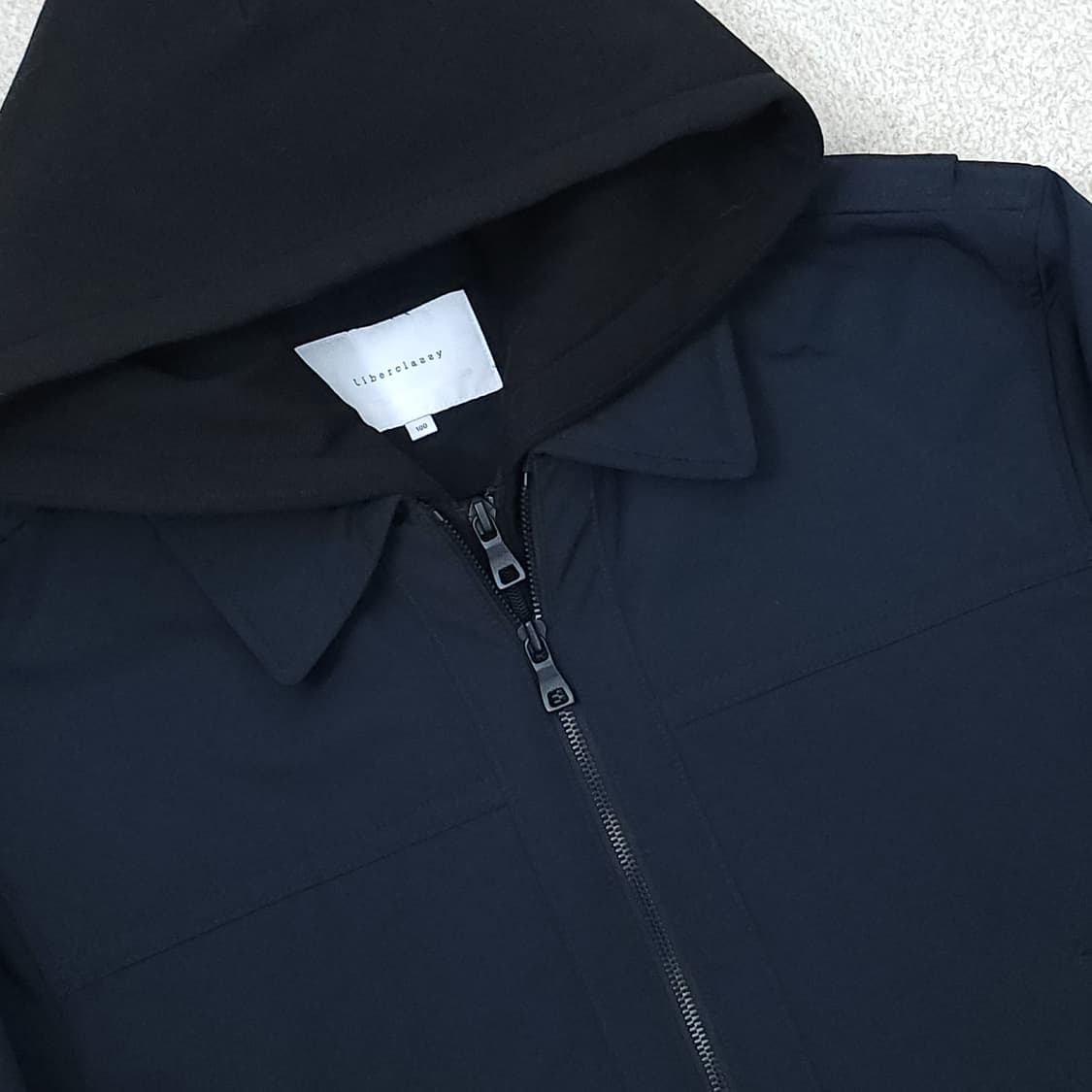 (100)리버클래시 남자 세미오버핏 후드 블루종 봄버 자켓 상품이미지3
