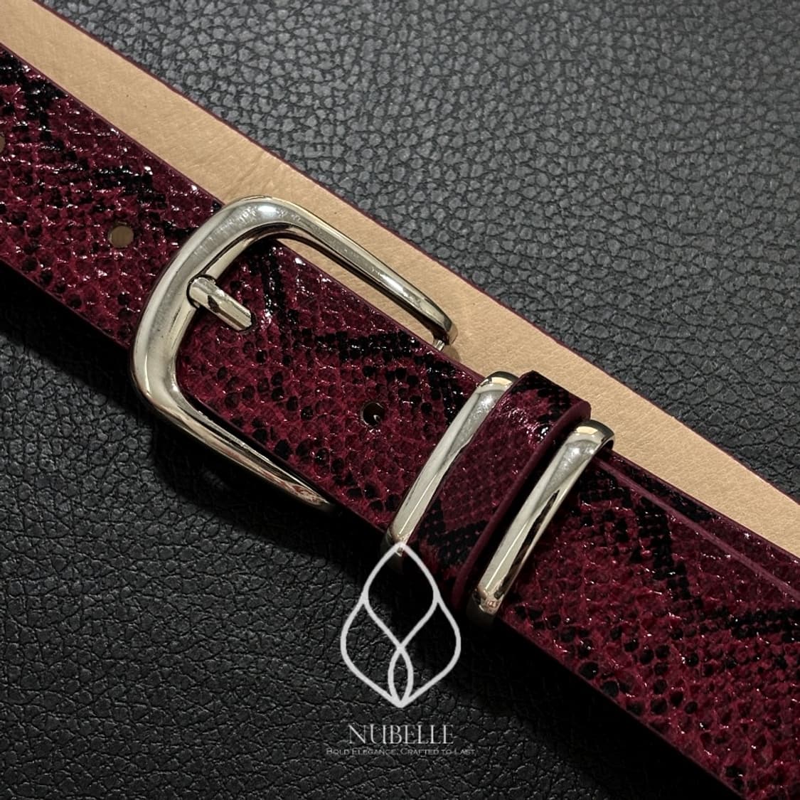 🌗 Python snake belt / 뱀피 스네이크 가죽 벨트 상품이미지4