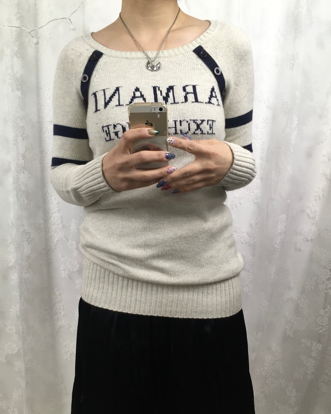 Armani Exchange Lettering Knit Top 상품이미지8