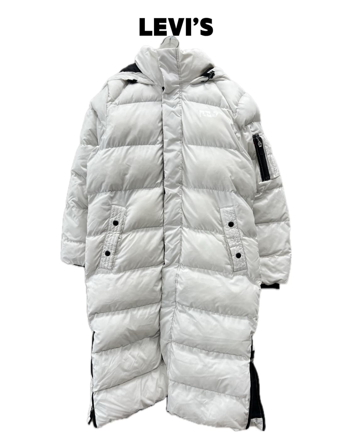 리바이스 솜 롱패딩 화이트 상품이미지1