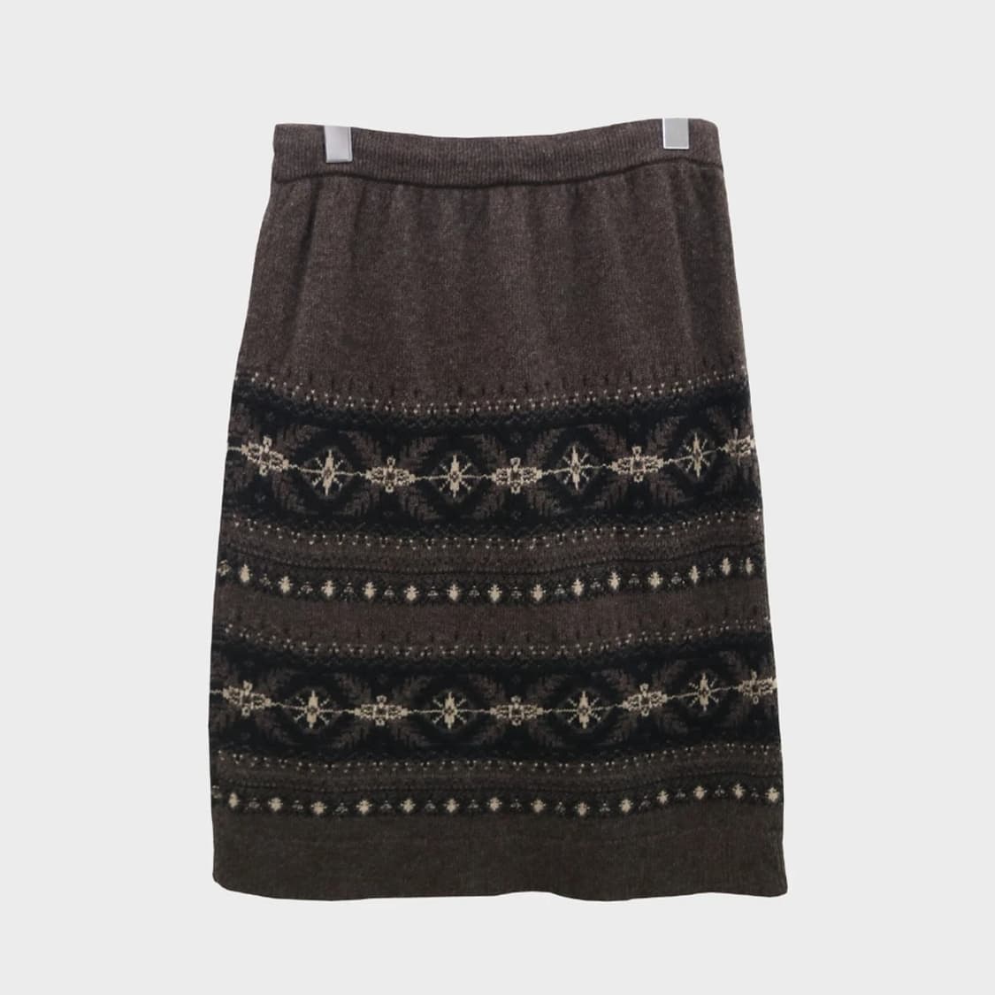 SHUCA 니트 밴딩 울 혼방 미디스커트 61163 상품이미지2