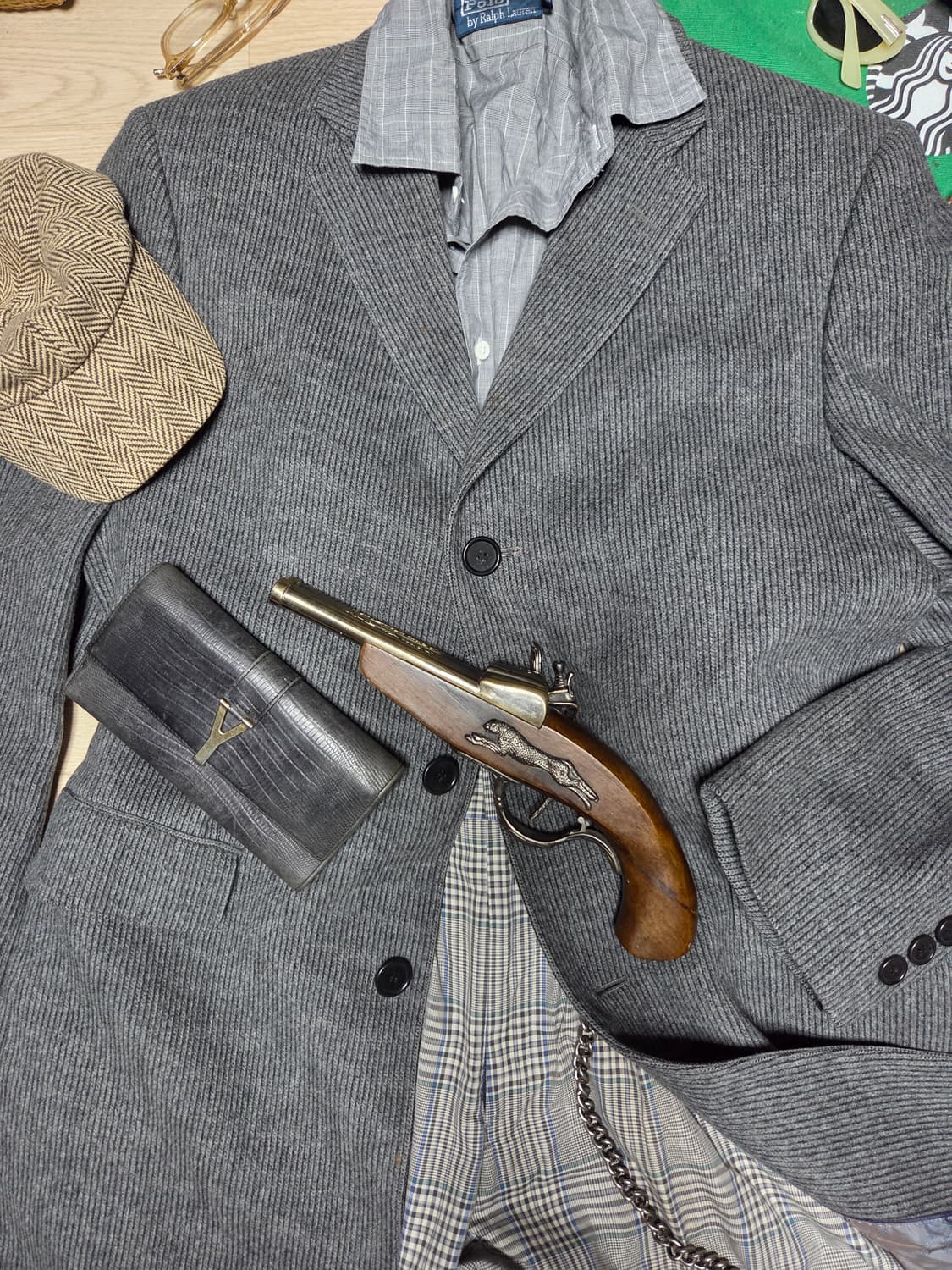 NINA RICCI 클래식 코트 그레이 수트 정장  상품이미지6