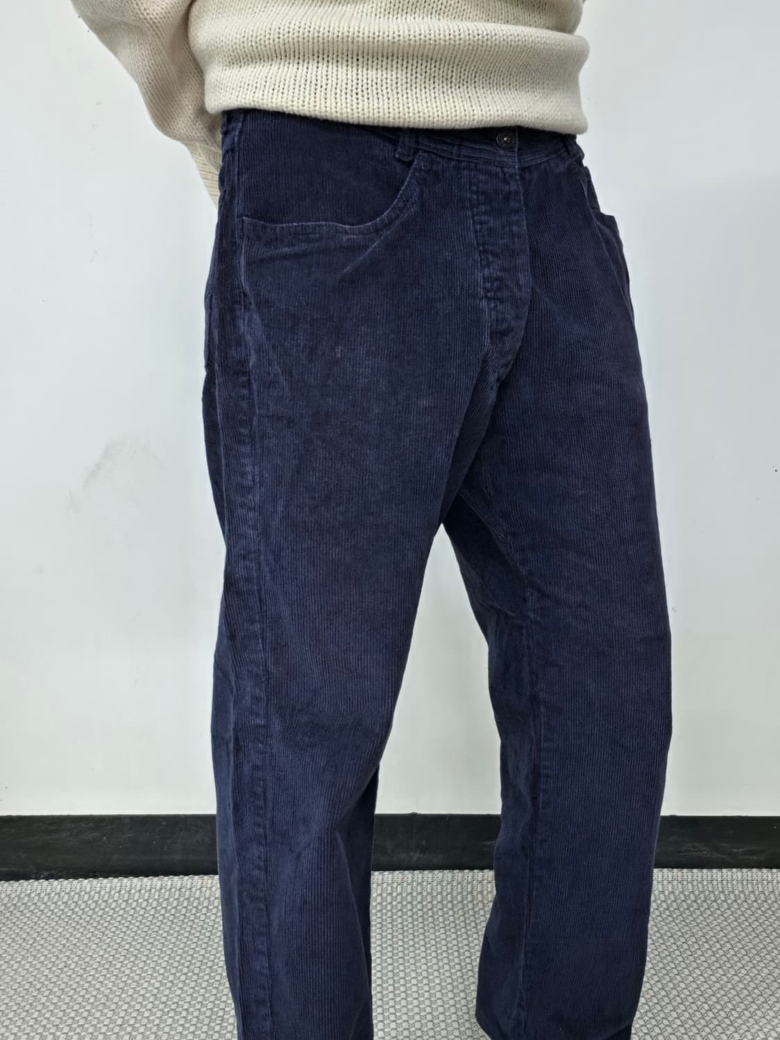 80s 스톤 아일랜드 그린 엣지 네이비 코듀로이 바지 상품이미지5