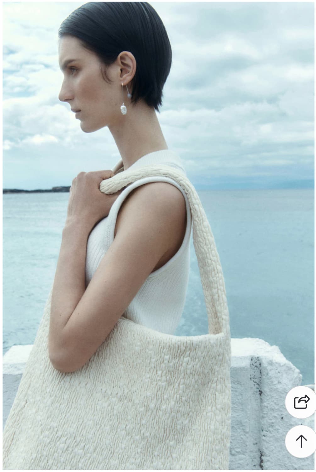 cos 정품 스모크드 오버사이즈 쇼퍼백 숄더백 클러치 가능 주름 퀼팅 상품이미지8