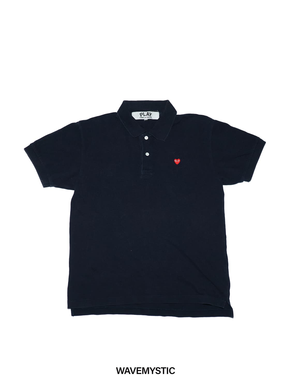 [정품]꼼데가르송 플레이 레드 하트 폴로셔츠 네이비 L 상품이미지3